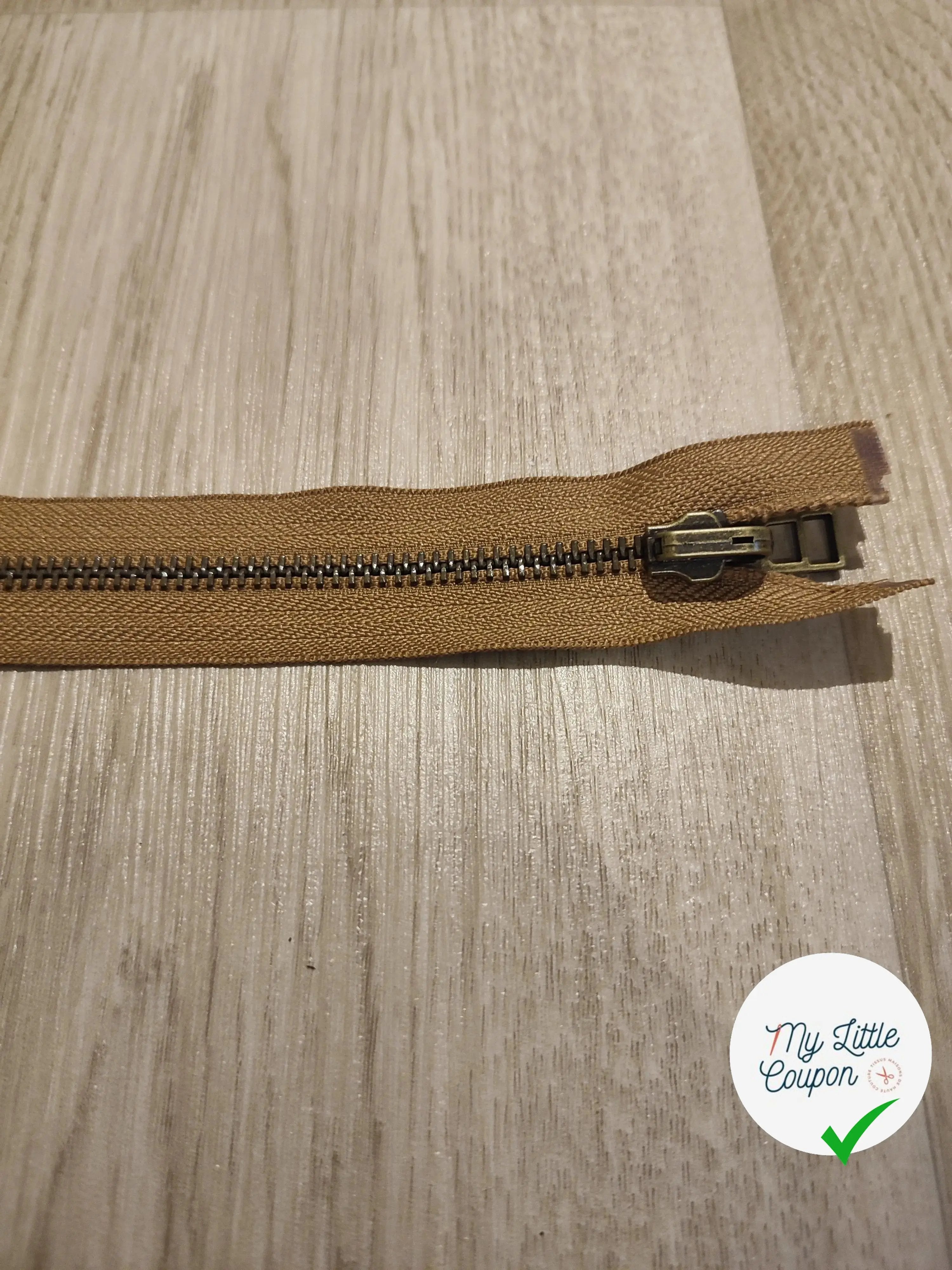 FERMETURE RIRI METAL SÉPARABLE 90CM MARRON - My Little Coupon