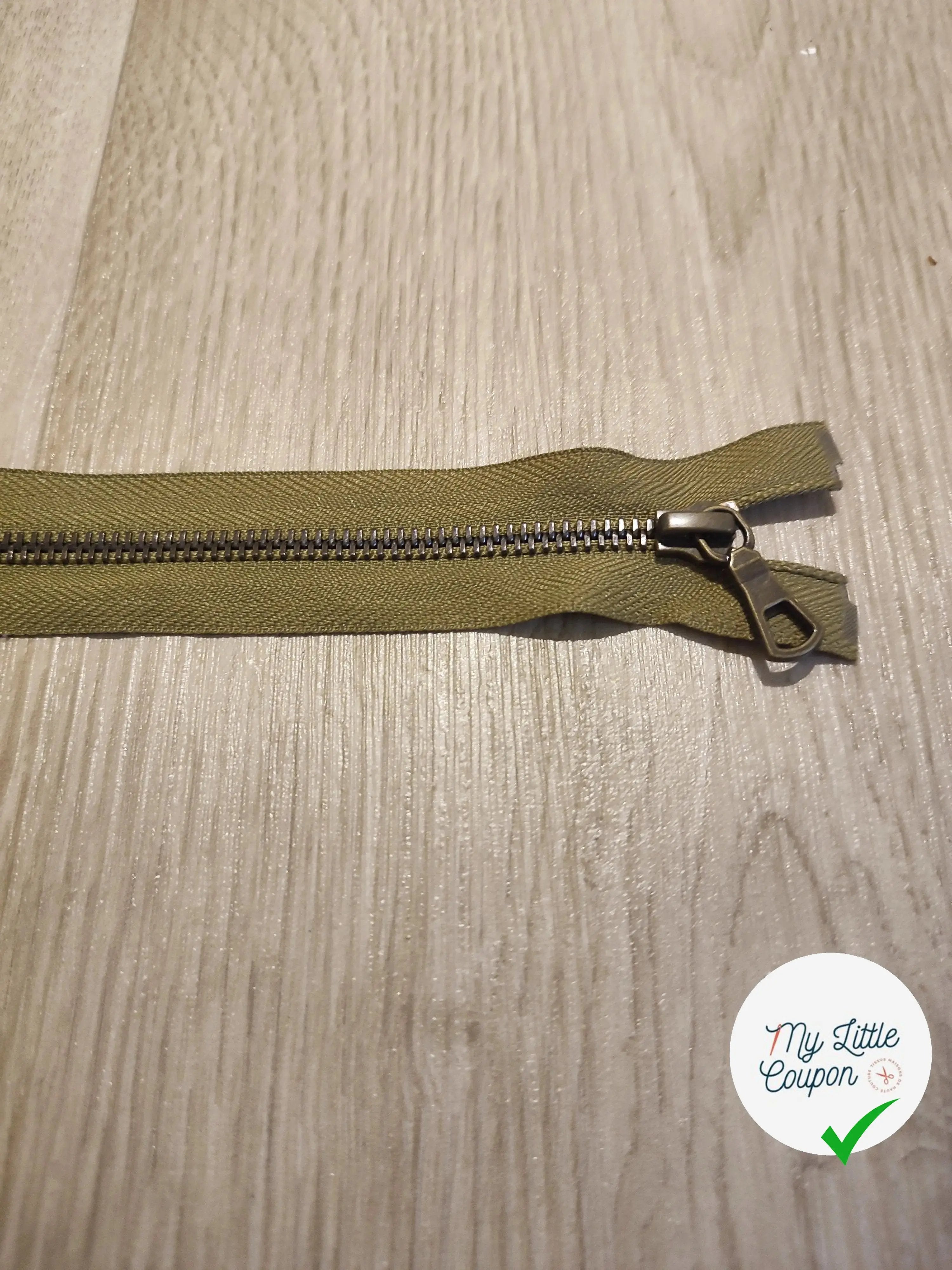 FERMETURE RIRI METAL NON SÉPARABLE DOUBLE CHEMINS 80CM VERT CLAIR - My Little Coupon