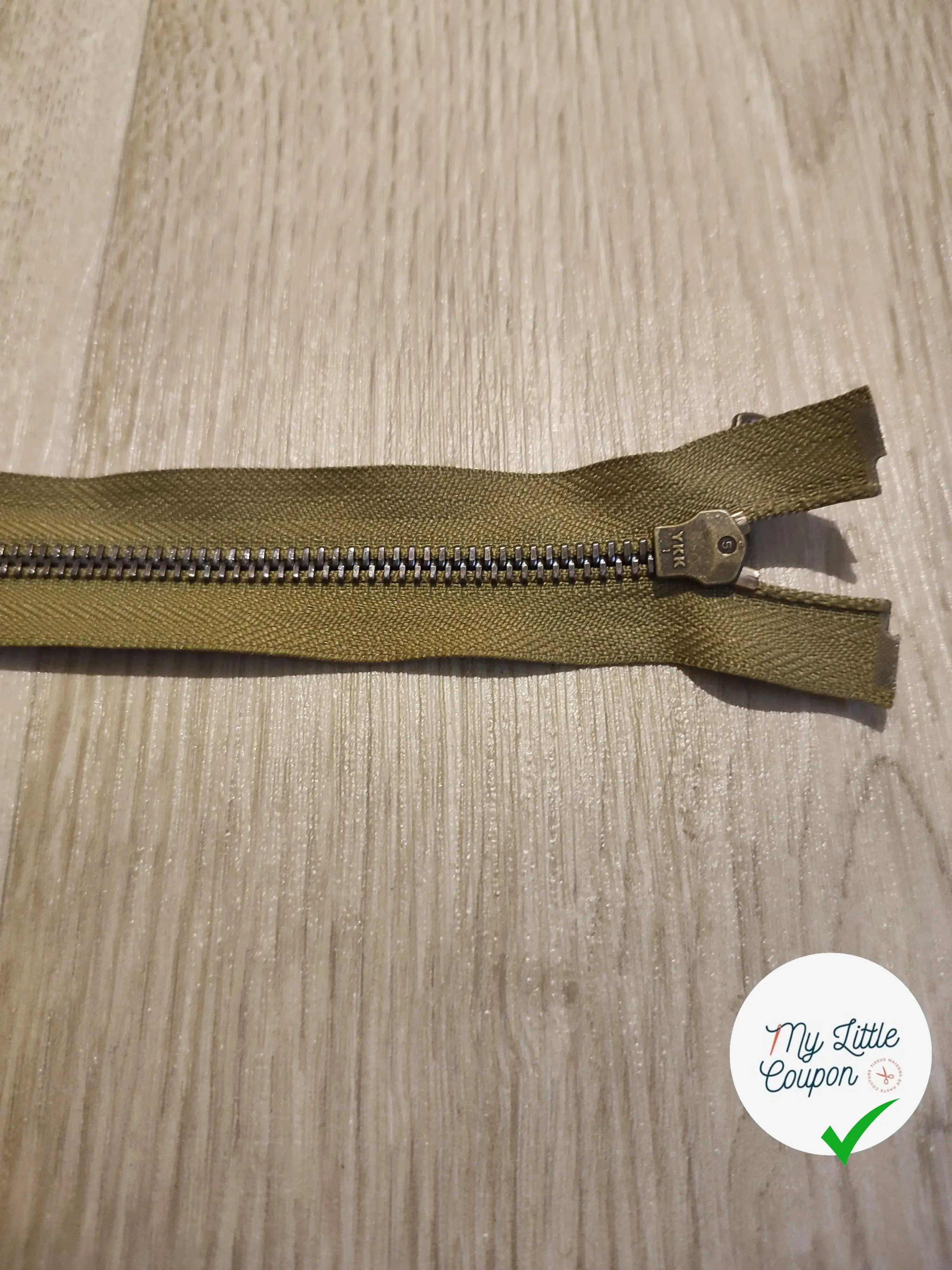 FERMETURE RIRI METAL NON SÉPARABLE DOUBLE CHEMINS 80CM VERT CLAIR - My Little Coupon