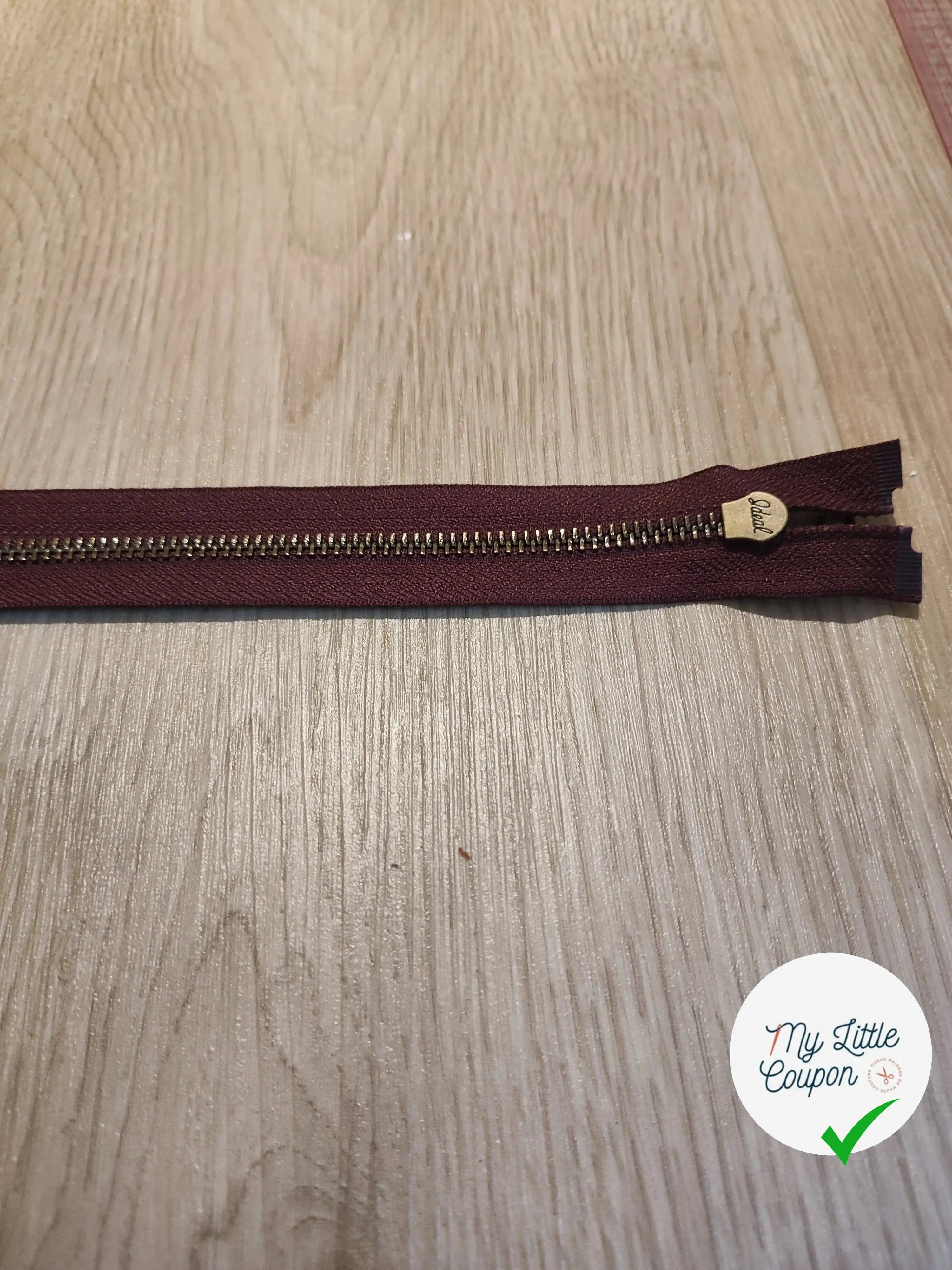 FERMETURE RIRI METAL SÉPARABLE 90CM BORDEAUX - My Little Coupon