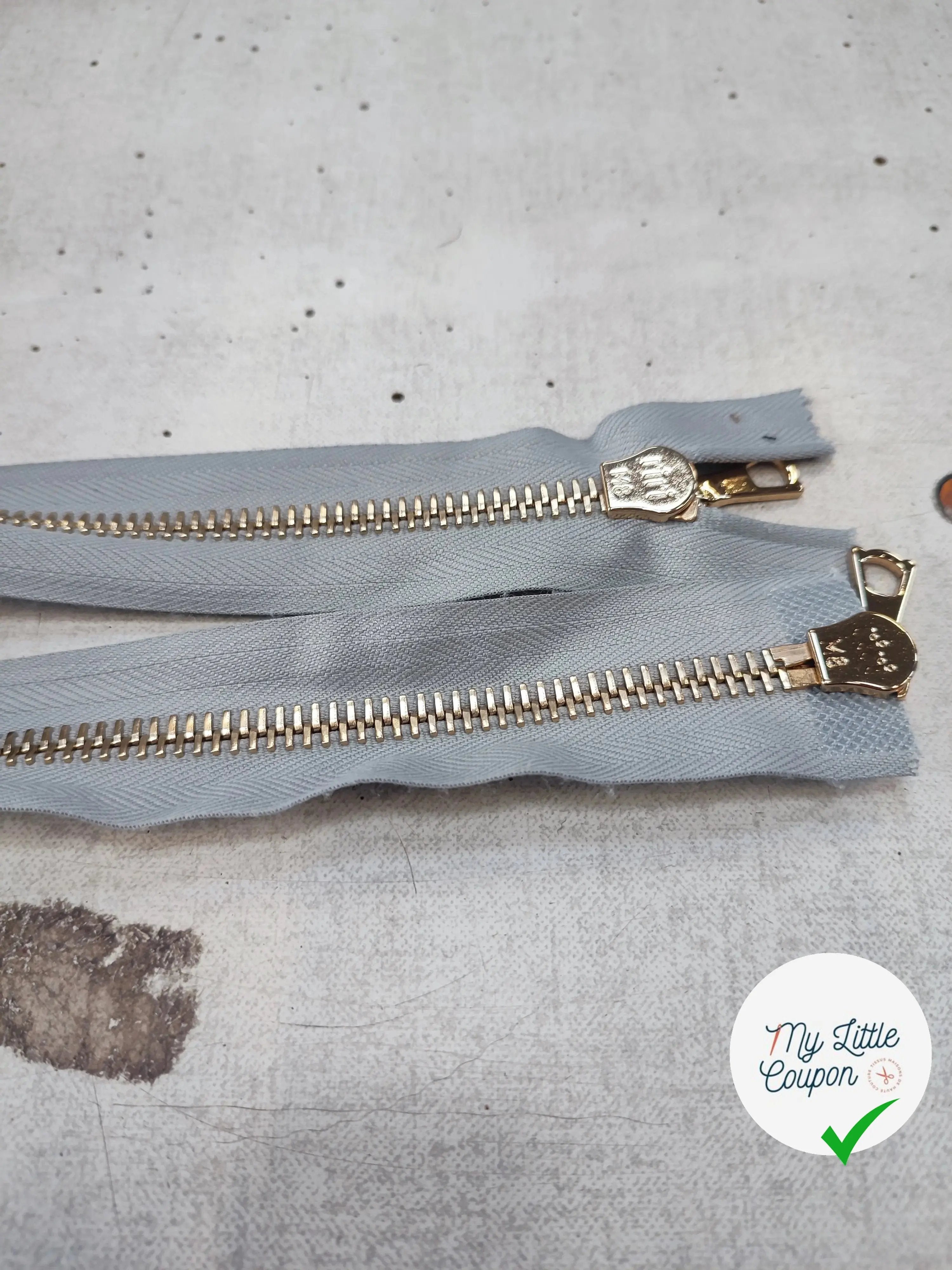 FERMETURE RIRI METAL SÉPARABLE 80CM GRIS CLAIR M8 - My Little Coupon