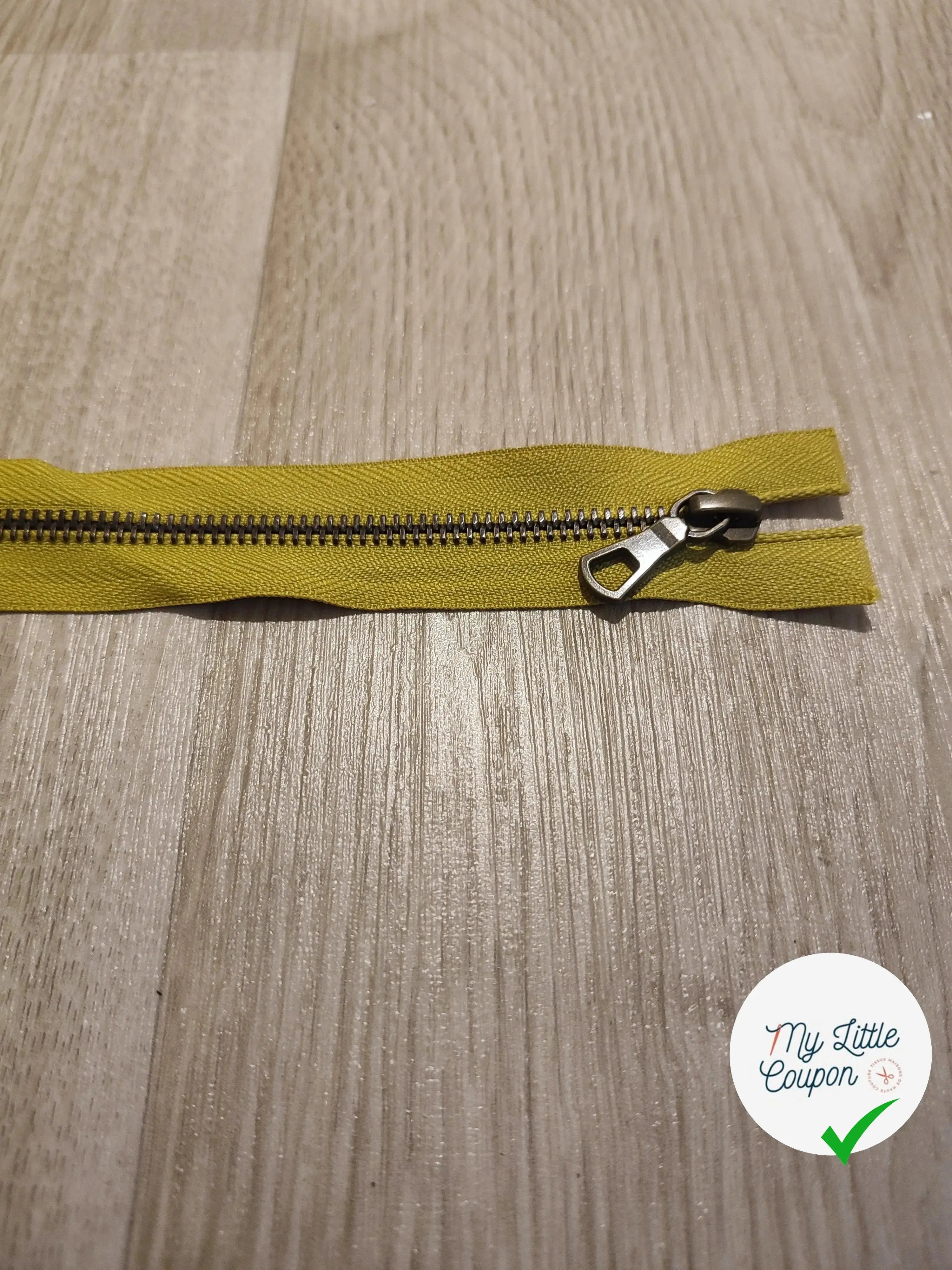 FERMETURE RIRI METAL SÉPARABLE 65CM JAUNE - My Little Coupon