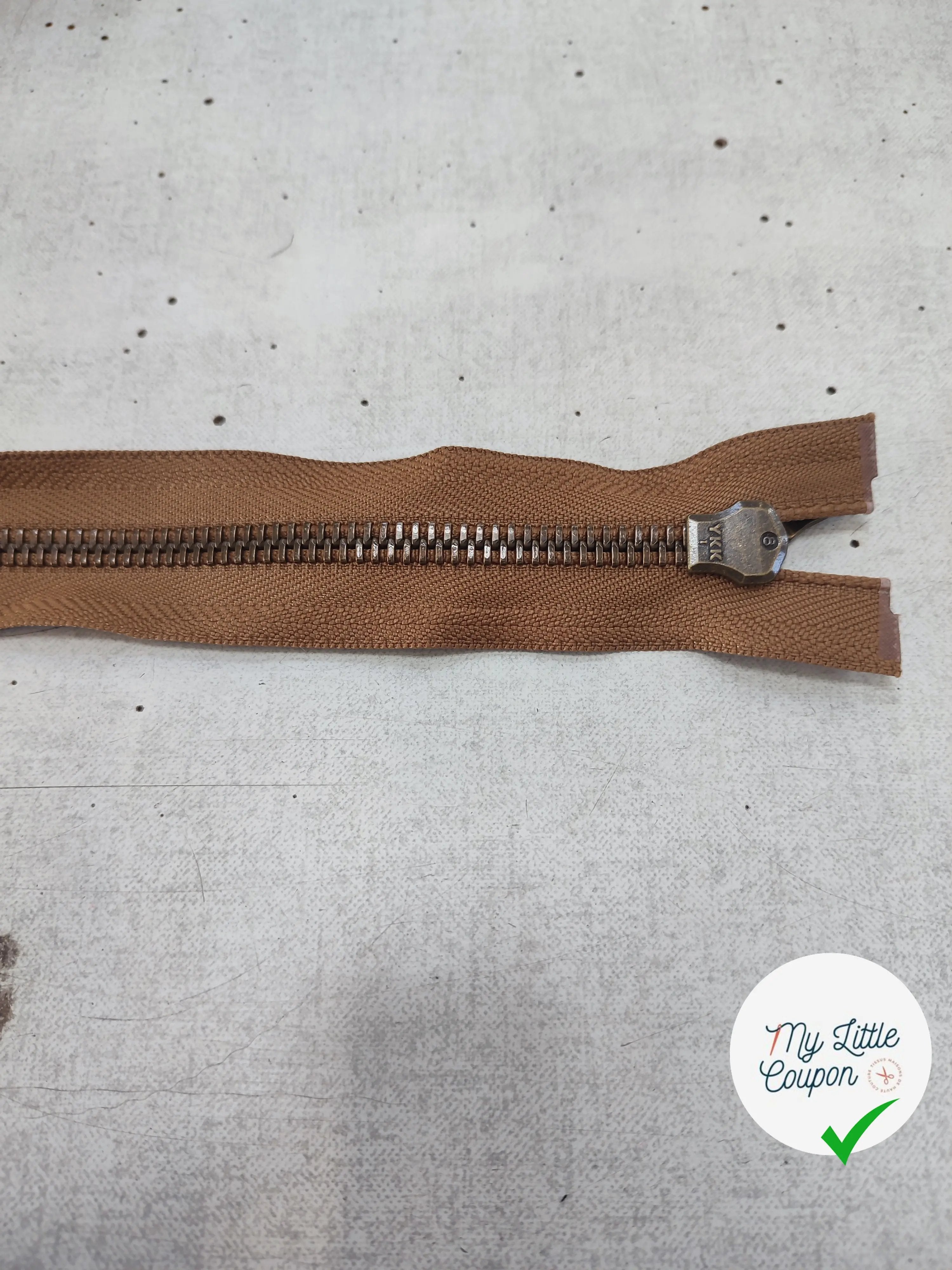 FERMETURE RIRI METAL SÉPARABLE 90CM MARRON CLAIR - My Little Coupon