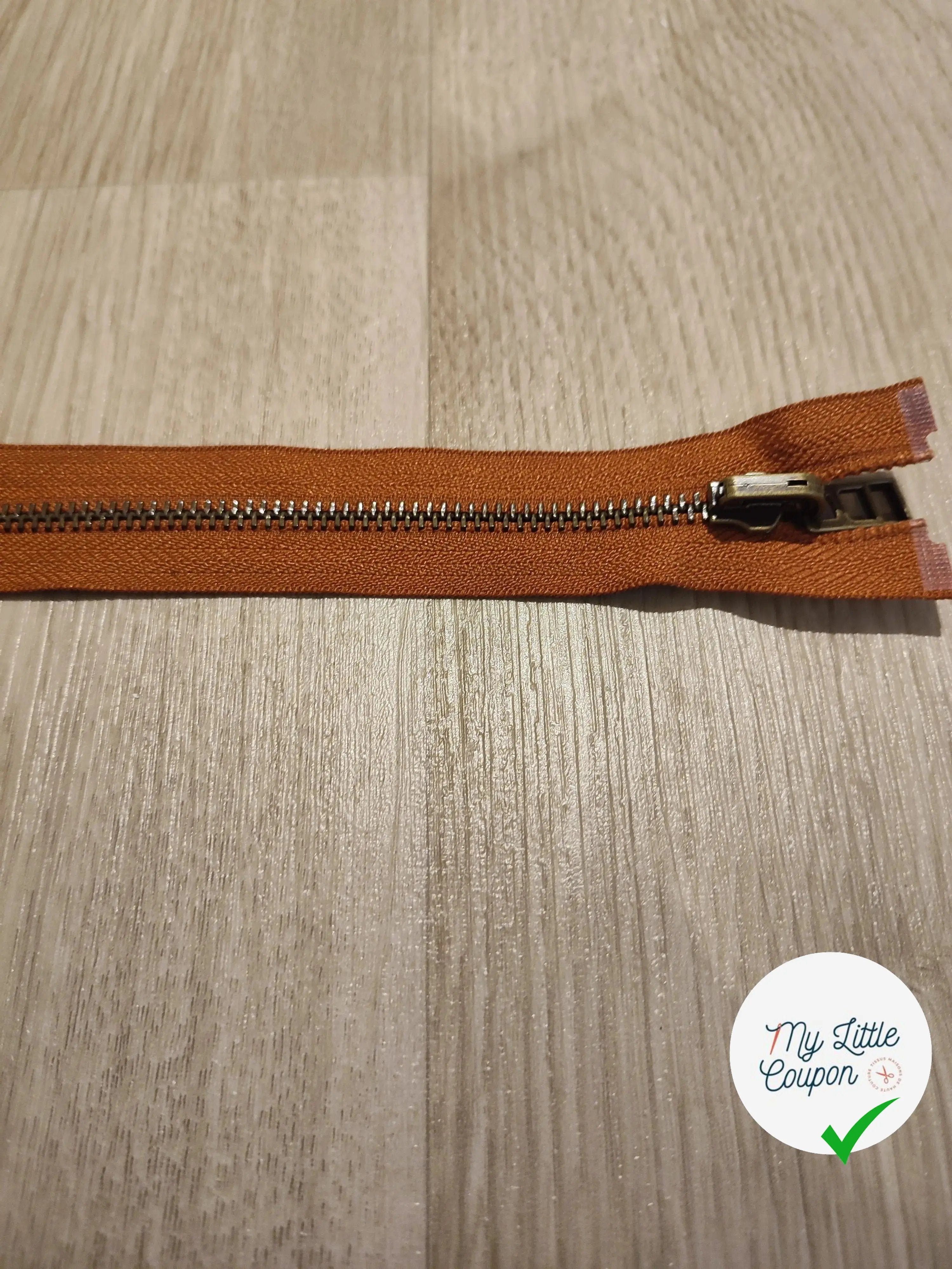 FERMETURE RIRI METAL SÉPARABLE 90CM MARRON NOISETTE - My Little Coupon