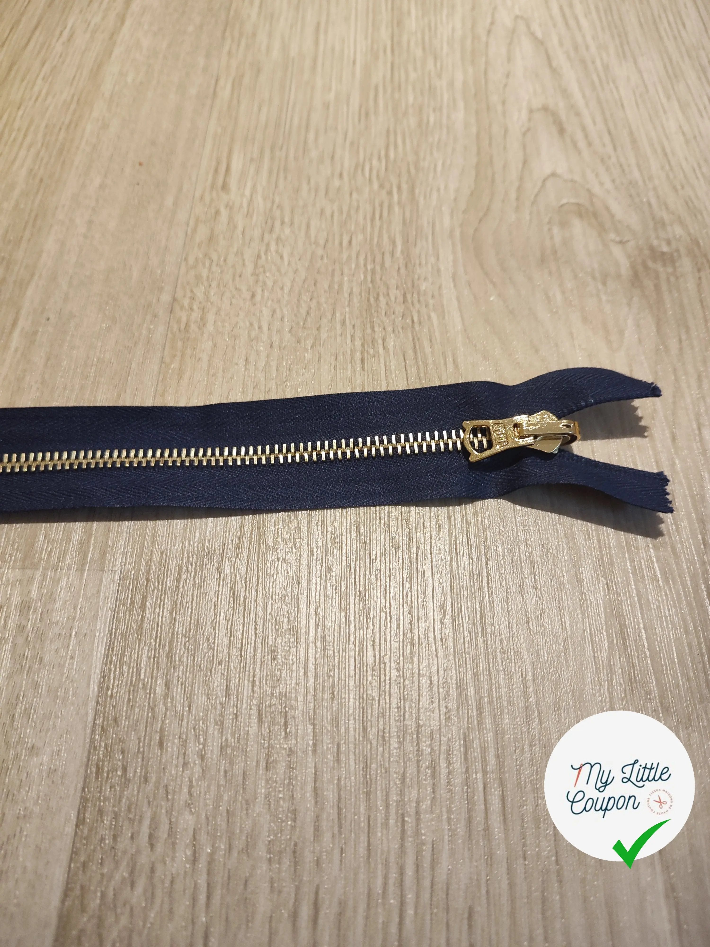 FERMETURE RIRI METAL SEPARABLE DOUBLE CHEMINS 75CM BLEU NUIT - My Little Coupon