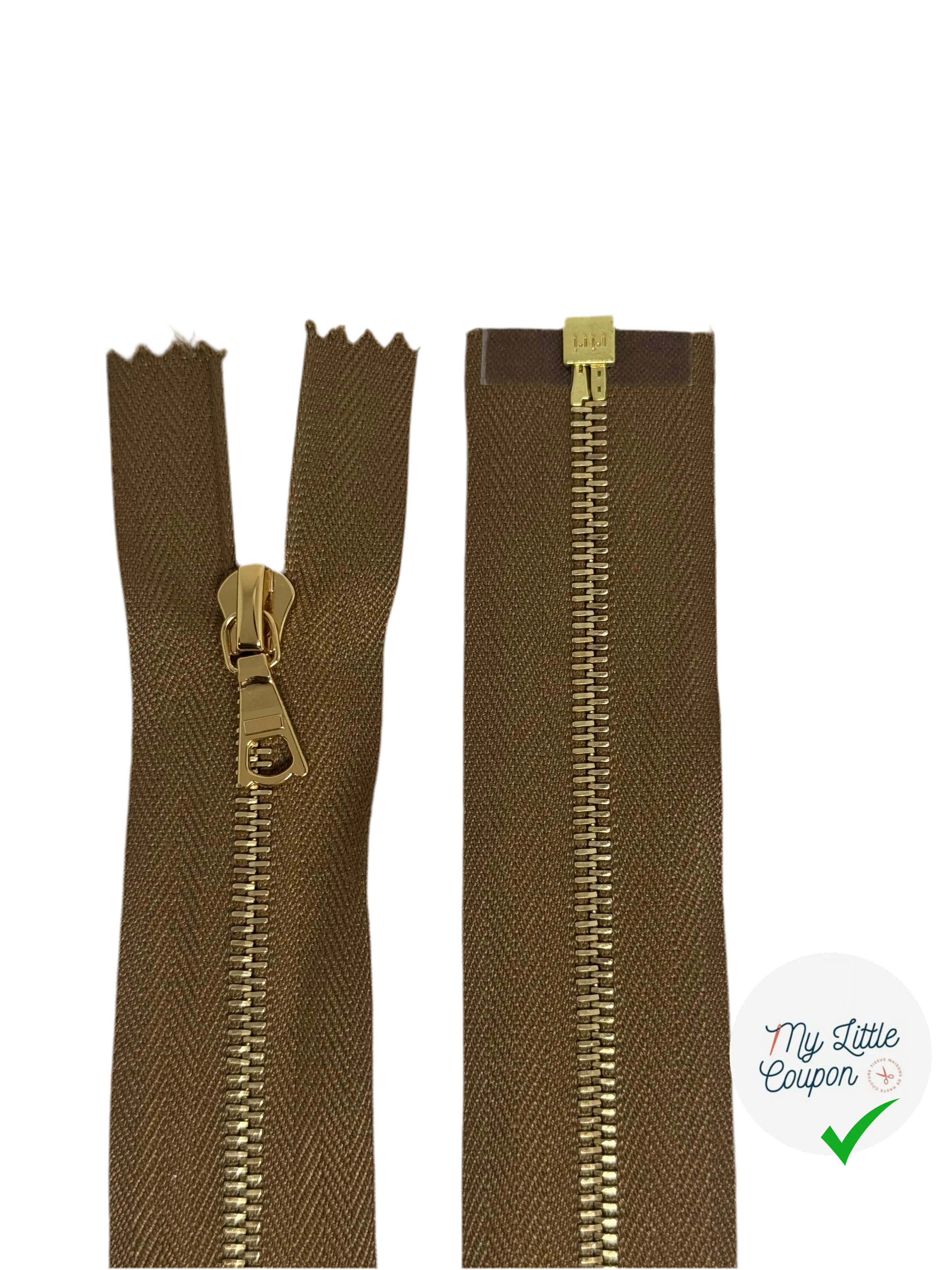 FERMETURE SÉPARABLE 115CM MARRON VERT - My Little Coupon
