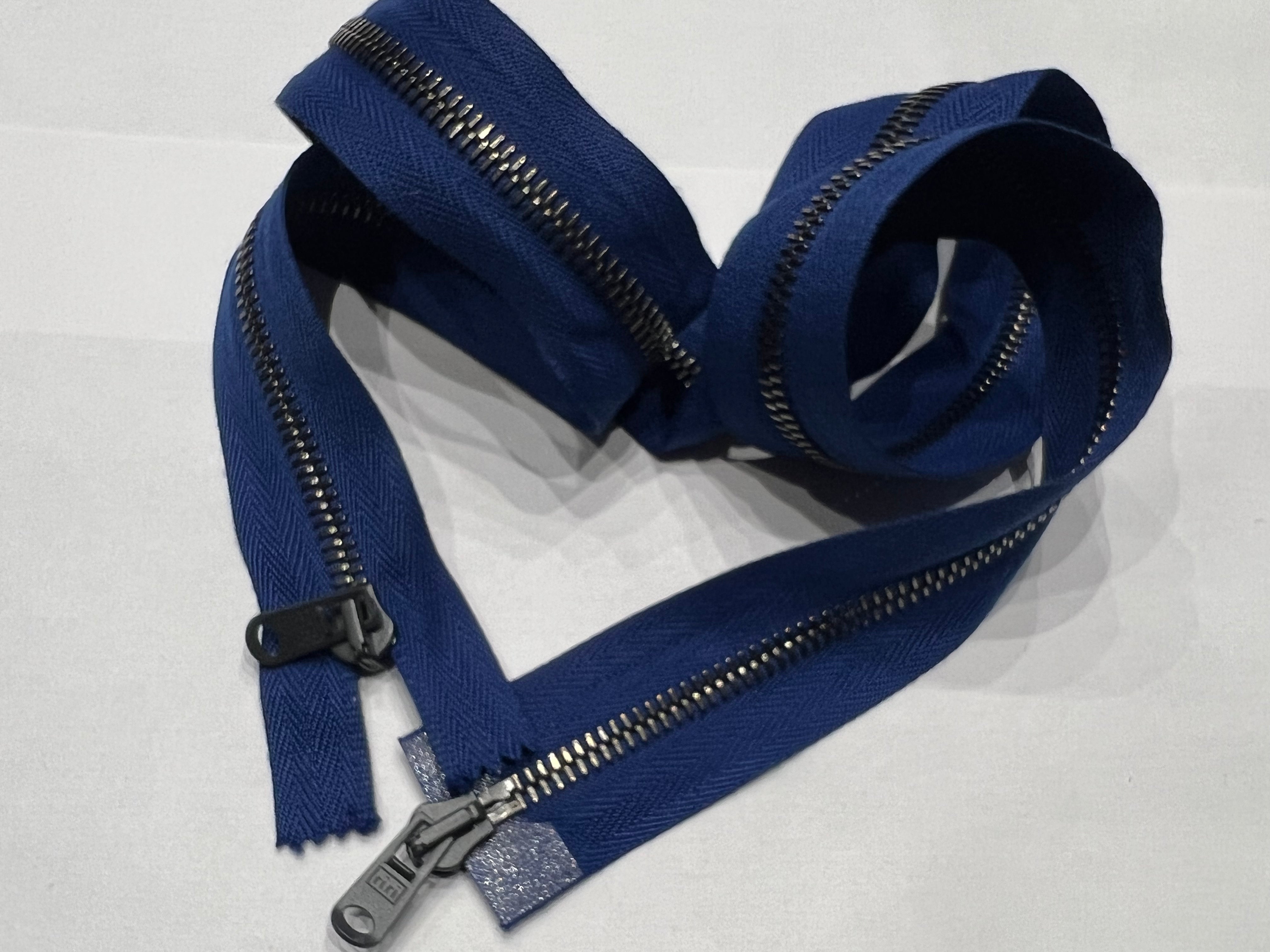FERMETURE SÉPARABLE DOUBLE CURSEUR BLEU DE TRAVAIL 90 CM - My Little Coupon