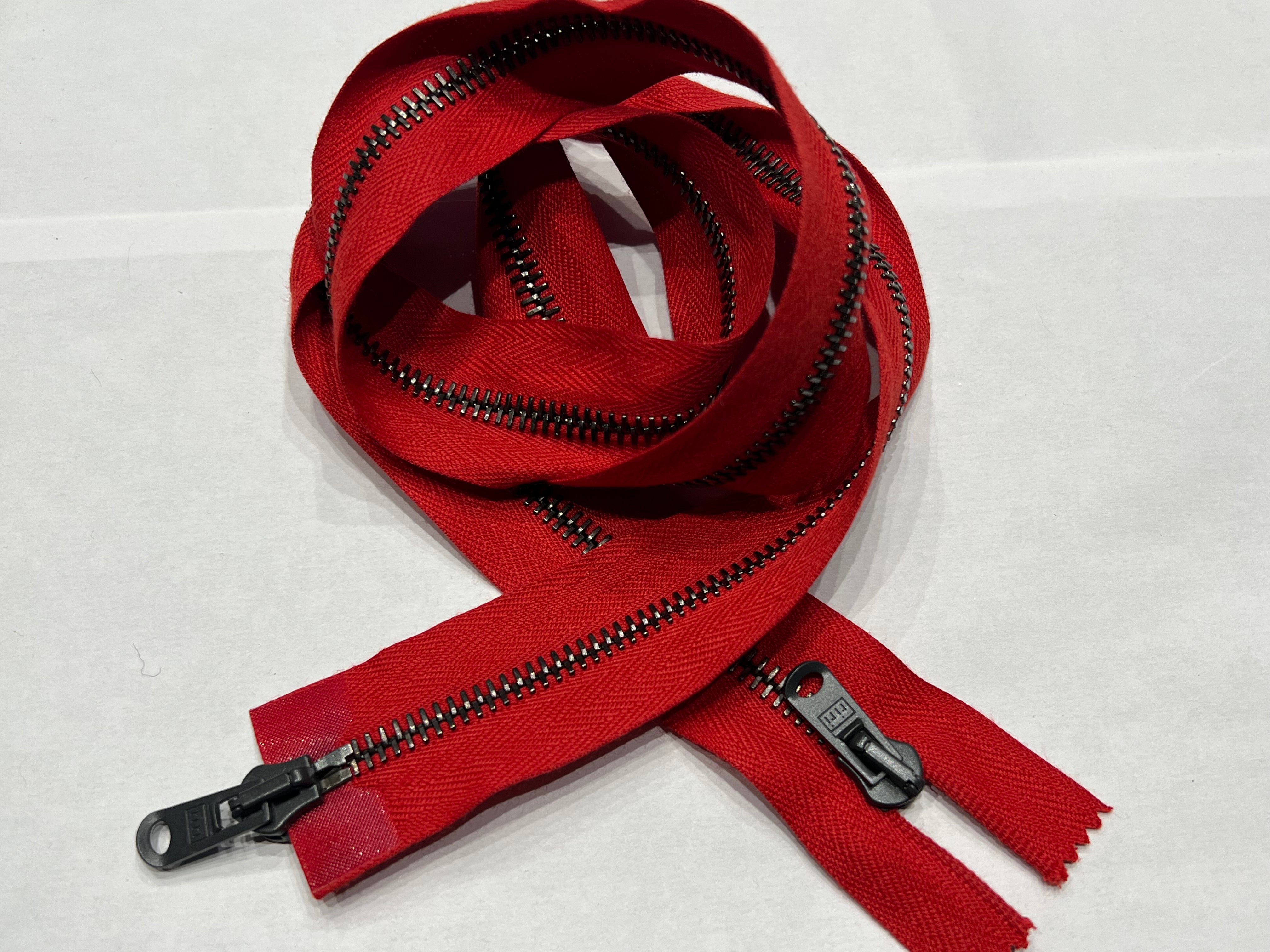 FERMETURE SÉPARABLE DOUBLE CURSEUR ROUGE 90 CM - My Little Coupon