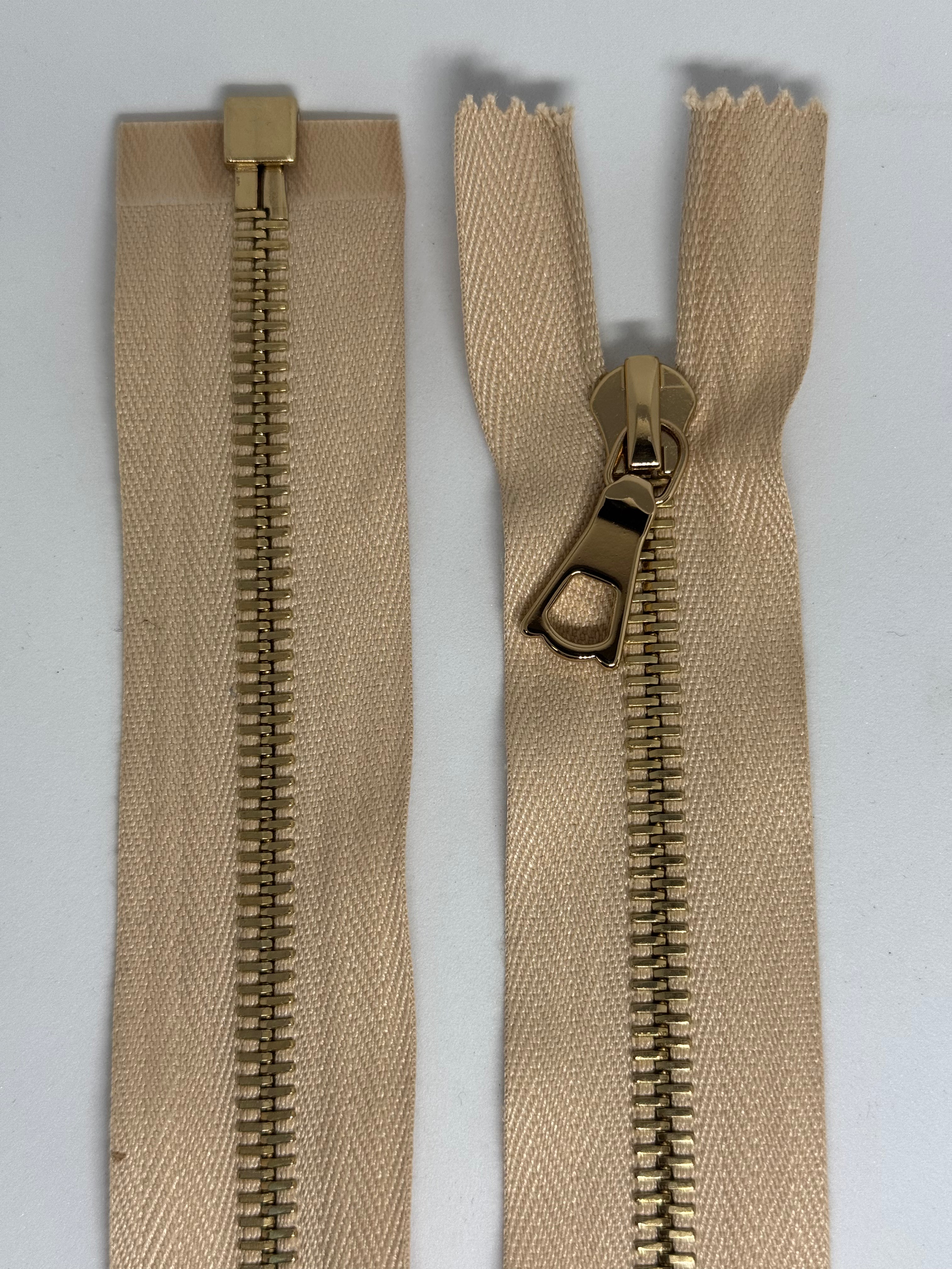 FERMETURE SÉPARABLE MÉTAL DORÉ 78CM - My Little Coupon