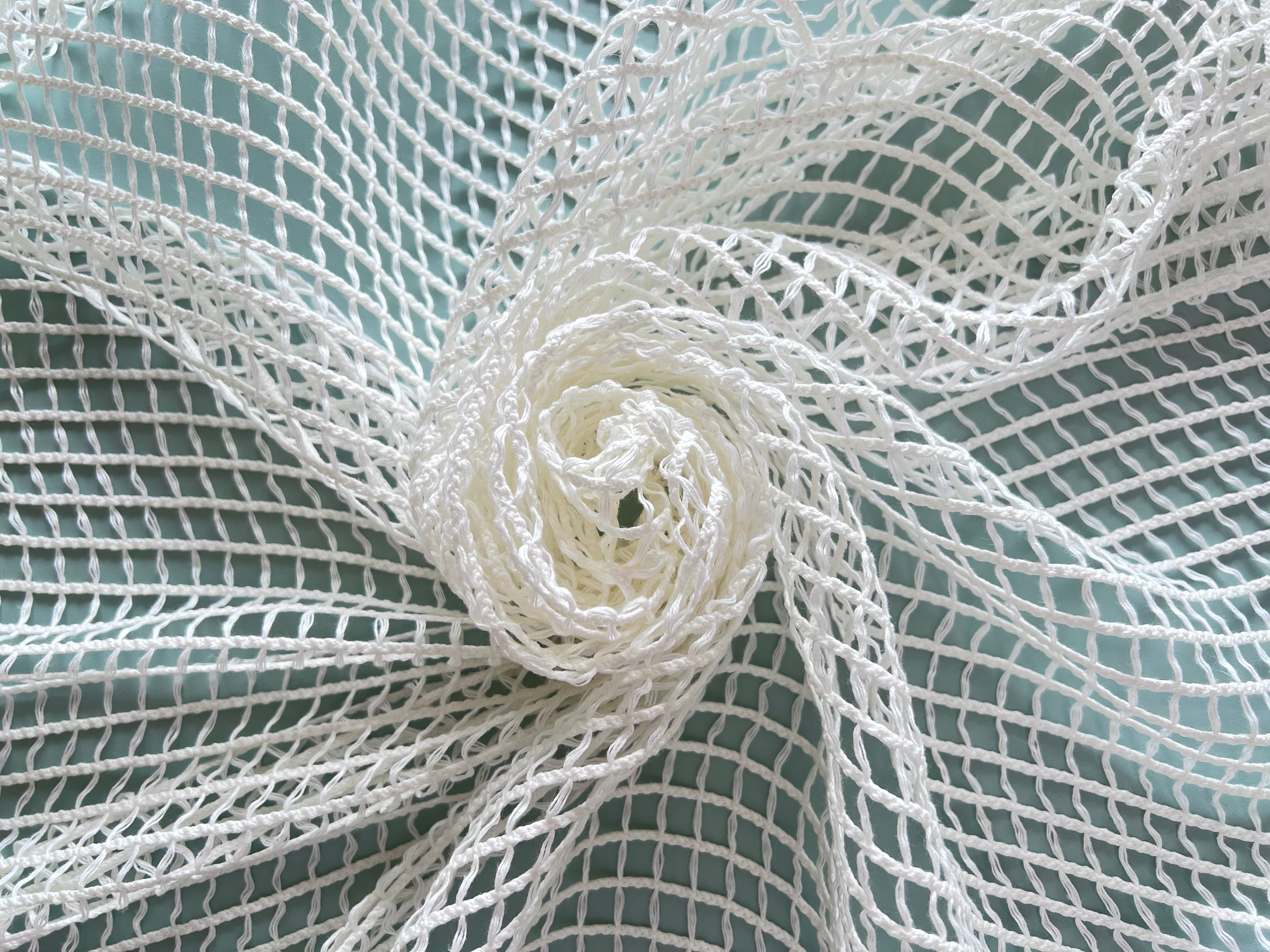 FILET MESH BLANC CASSE 100% COTON - My Little Coupon
