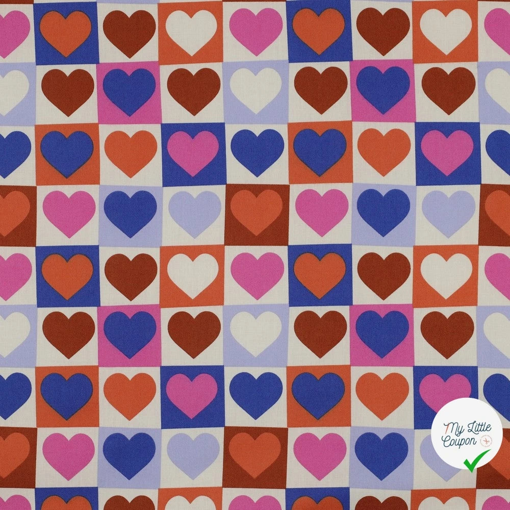FINE POPLIN HEARTS – OFFWHITE - My Little Coupon