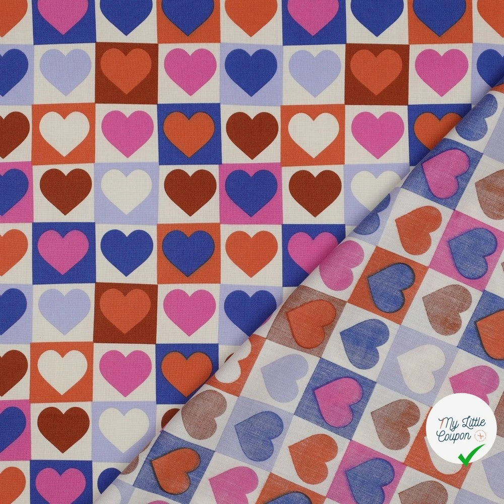 FINE POPLIN HEARTS – OFFWHITE - My Little Coupon