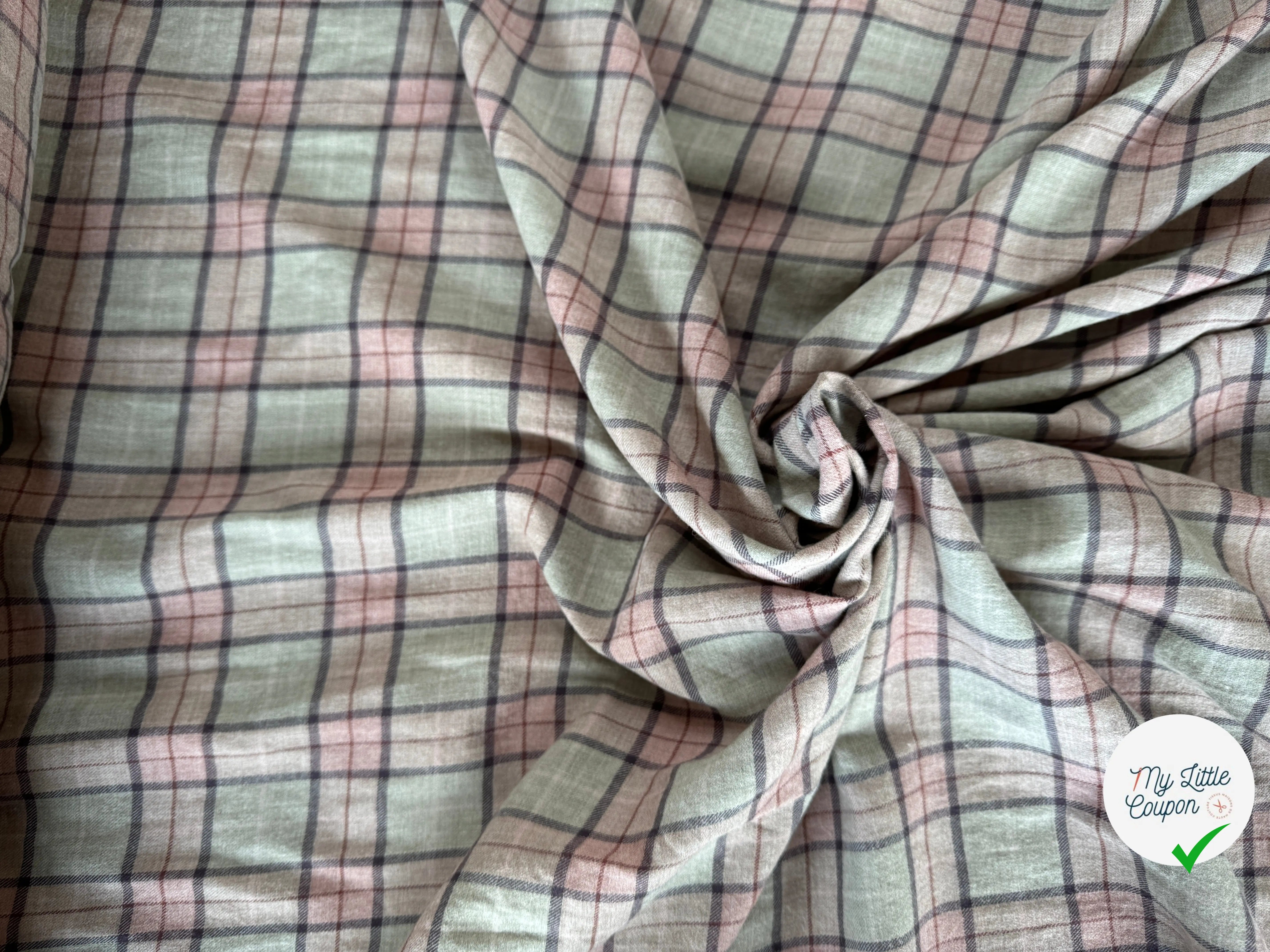 FLANELETTE TRAPPEUR SERGÉ PRESTIGE JAPON COTON 30% LAINE - My Little Coupon
