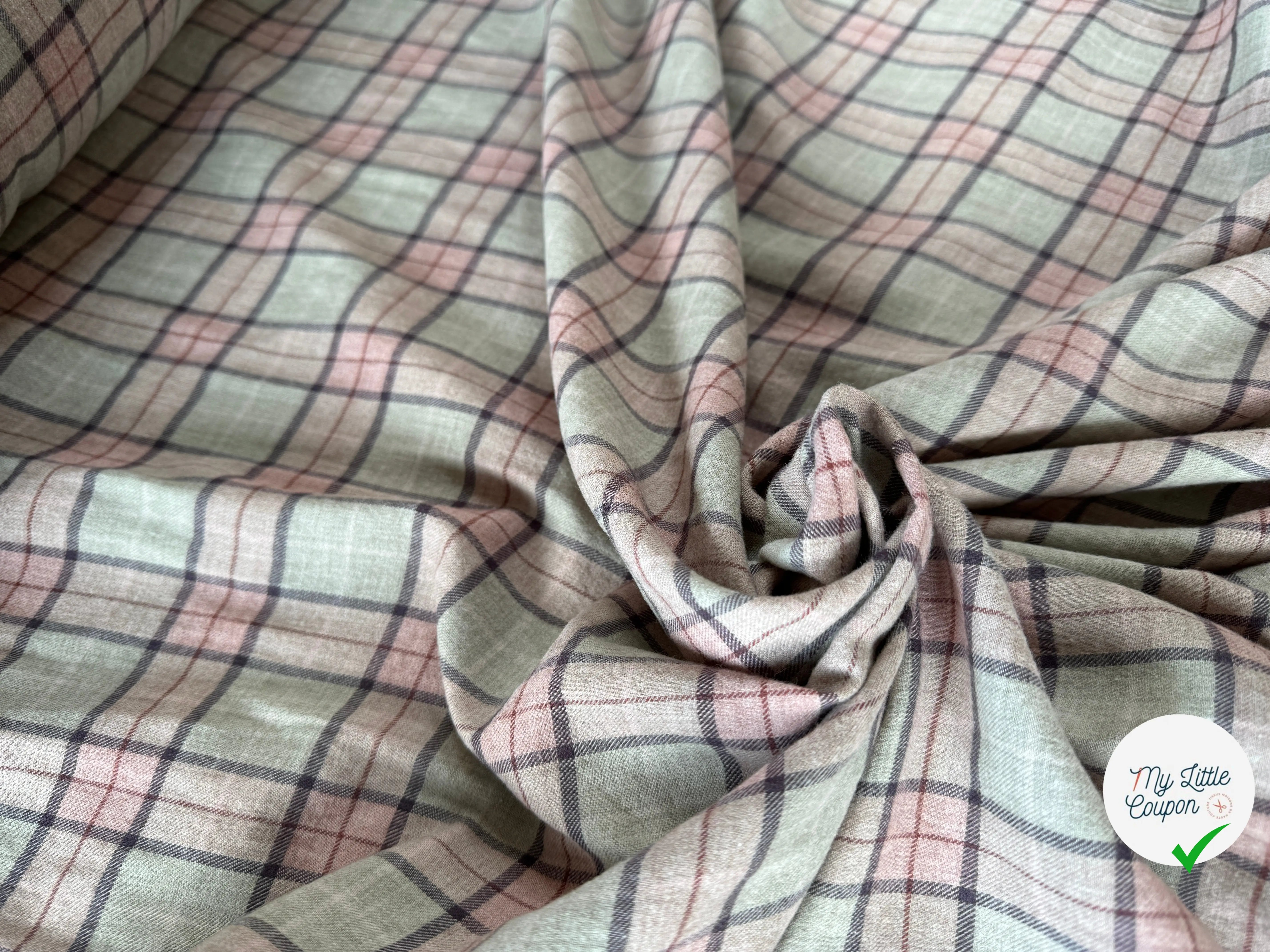 FLANELETTE TRAPPEUR SERGÉ PRESTIGE JAPON COTON 30% LAINE - My Little Coupon