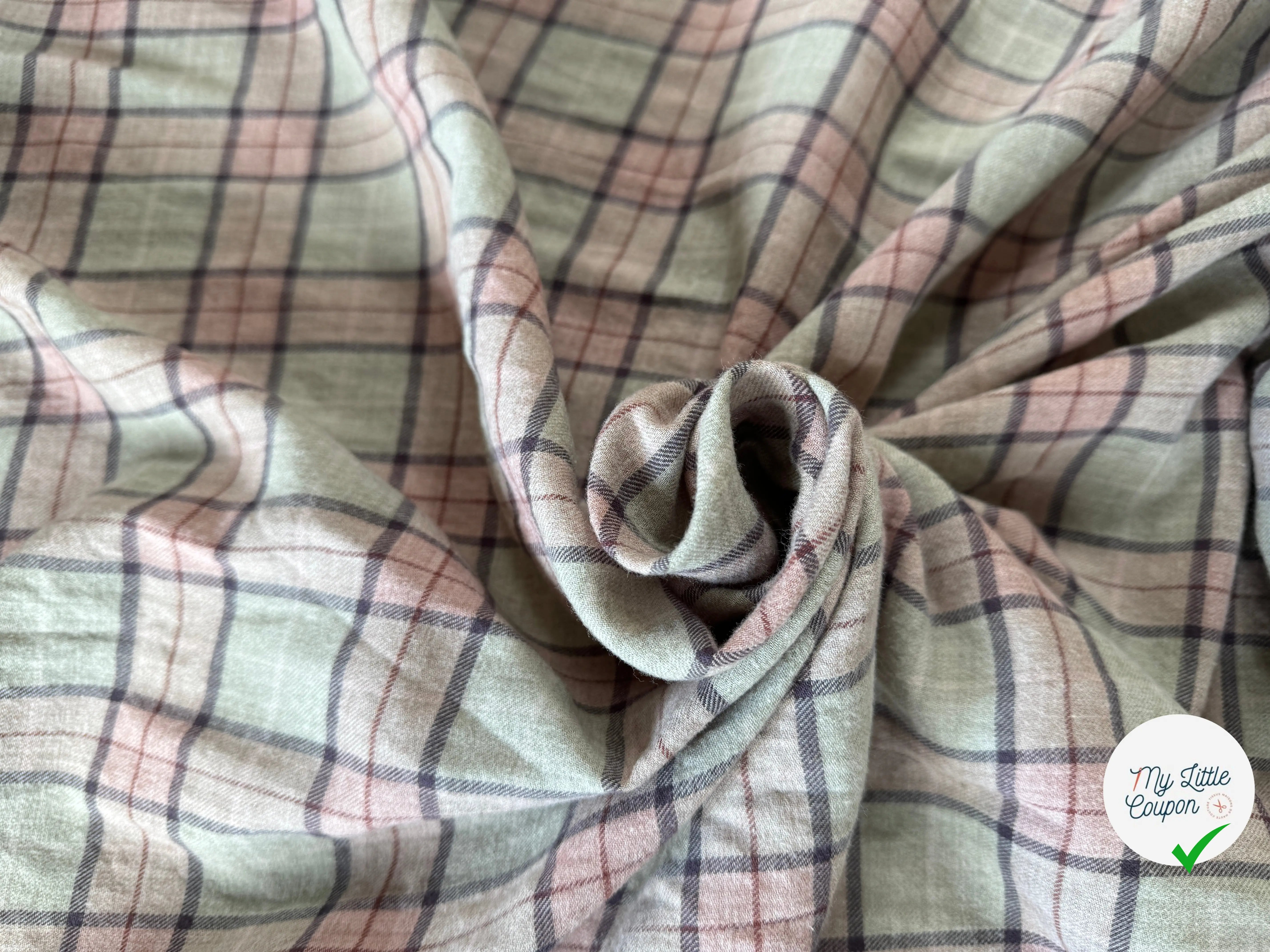 FLANELETTE TRAPPEUR SERGÉ PRESTIGE JAPON COTON 30% LAINE - My Little Coupon