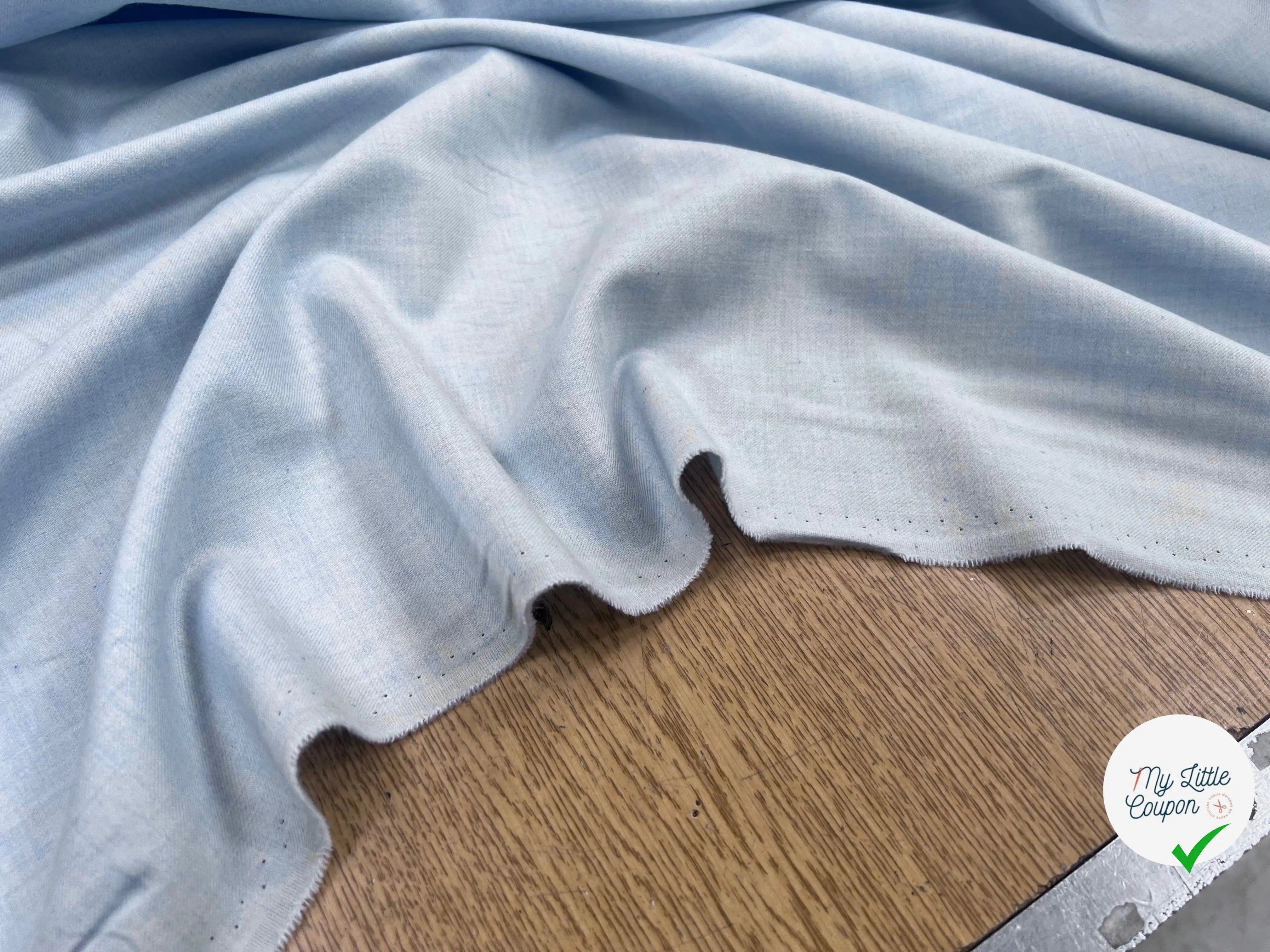 FLANELLE DE COTON DOUCE BLEU CLAIR - My Little Coupon