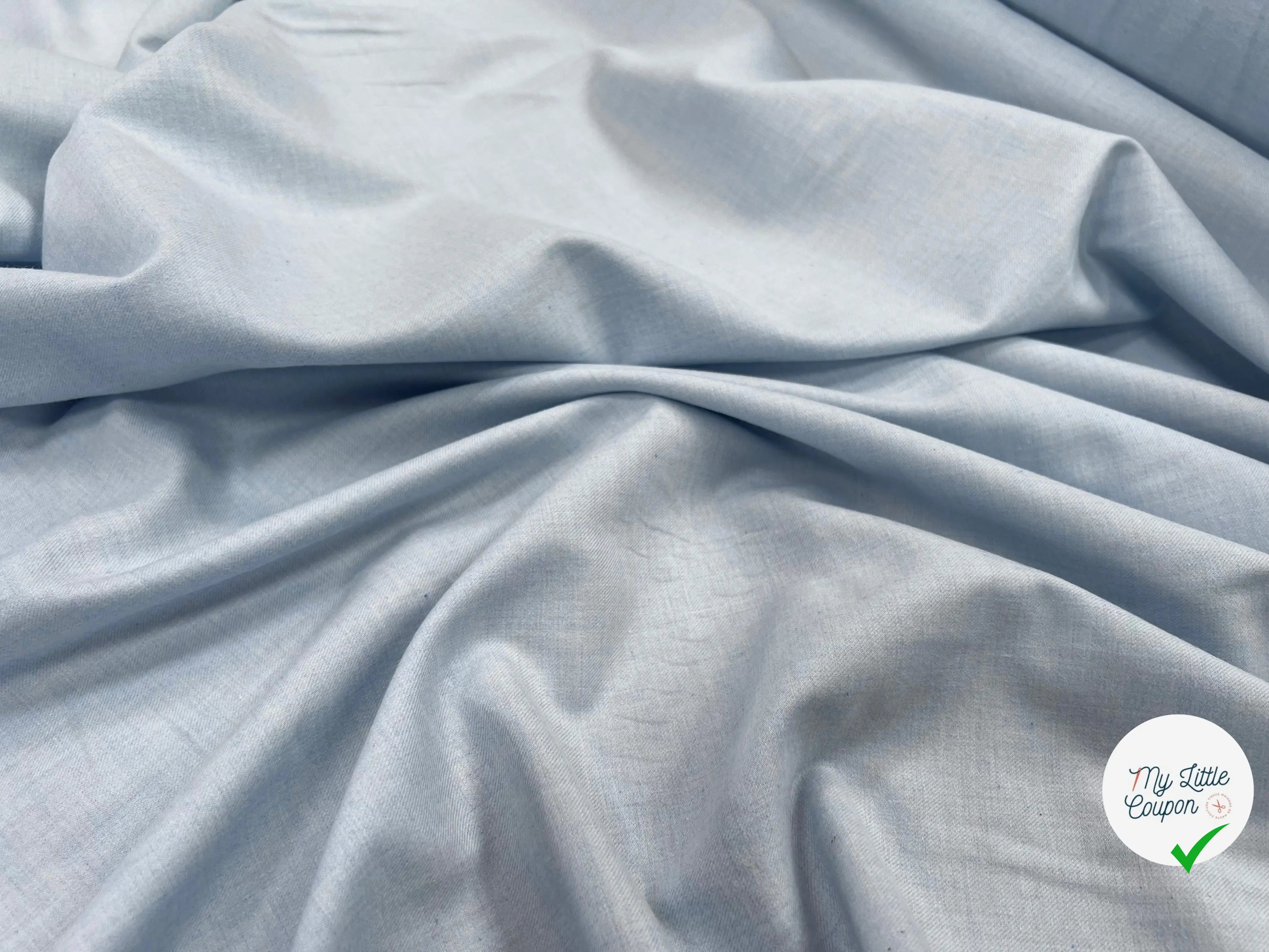 FLANELLE DE COTON DOUCE BLEU CLAIR - My Little Coupon