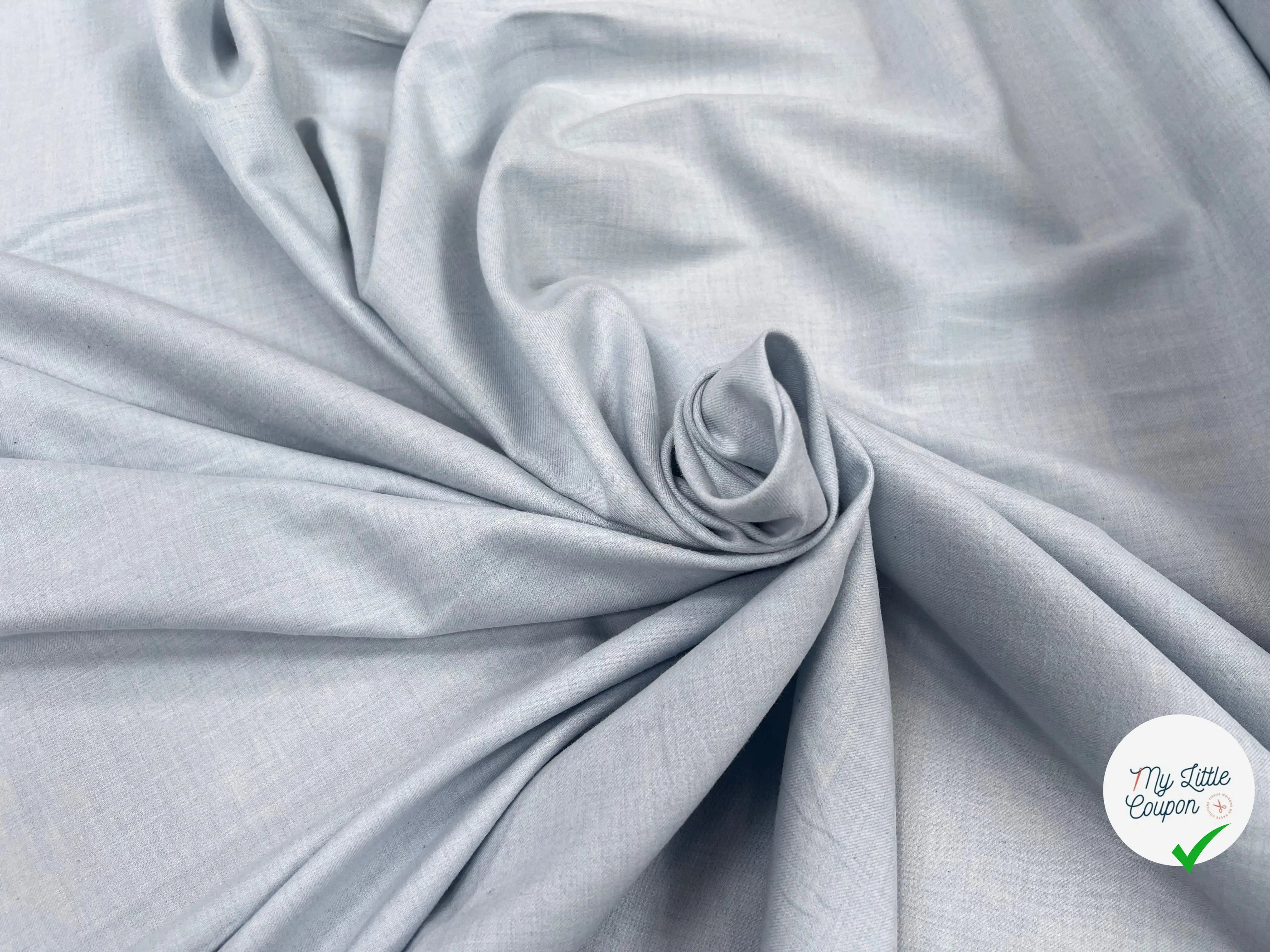 FLANELLE DE COTON DOUCE BLEU CLAIR - My Little Coupon