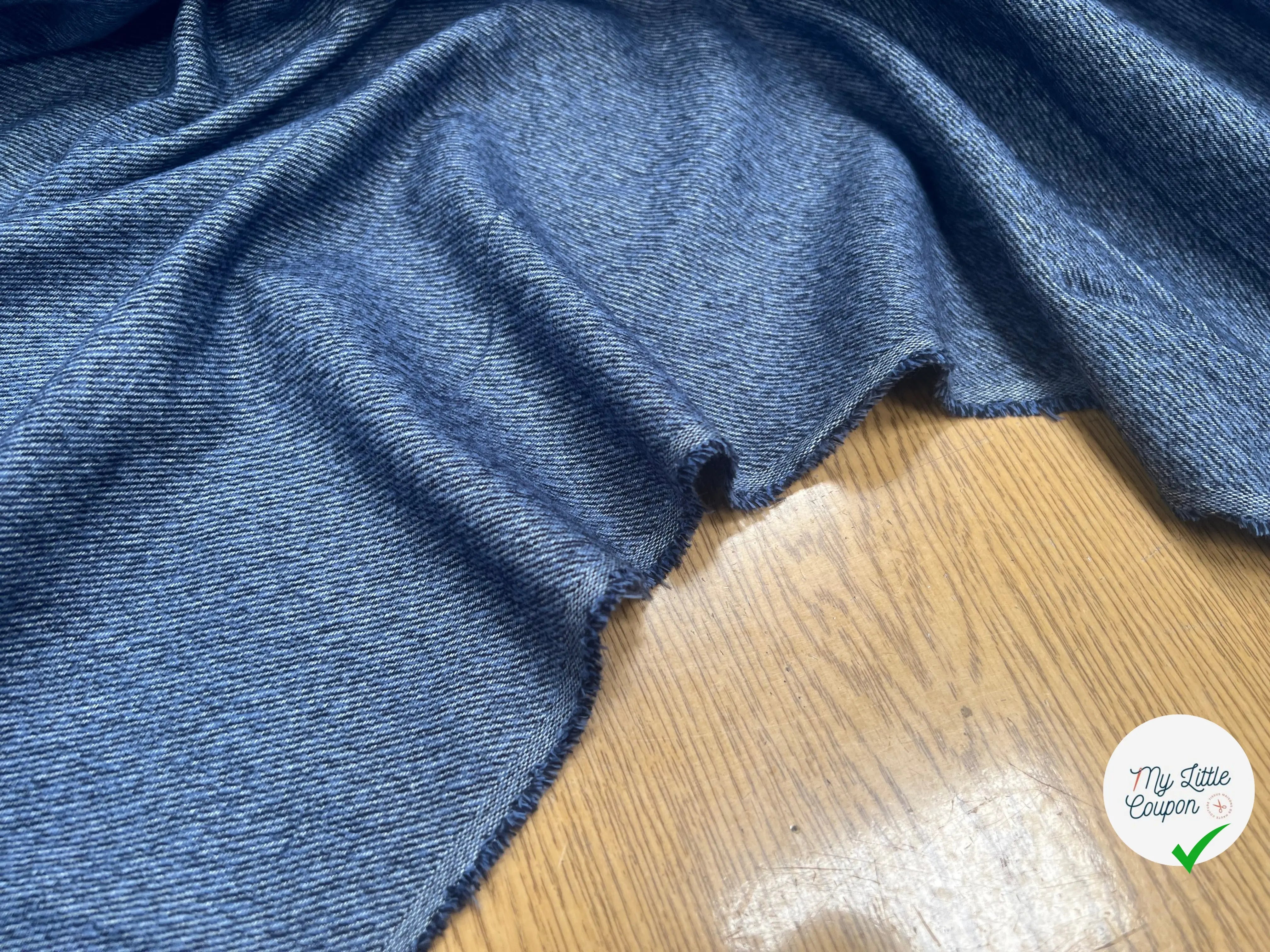 FLANELLE DE COTON SERGEE EFFET JEAN DOUCE - My Little Coupon