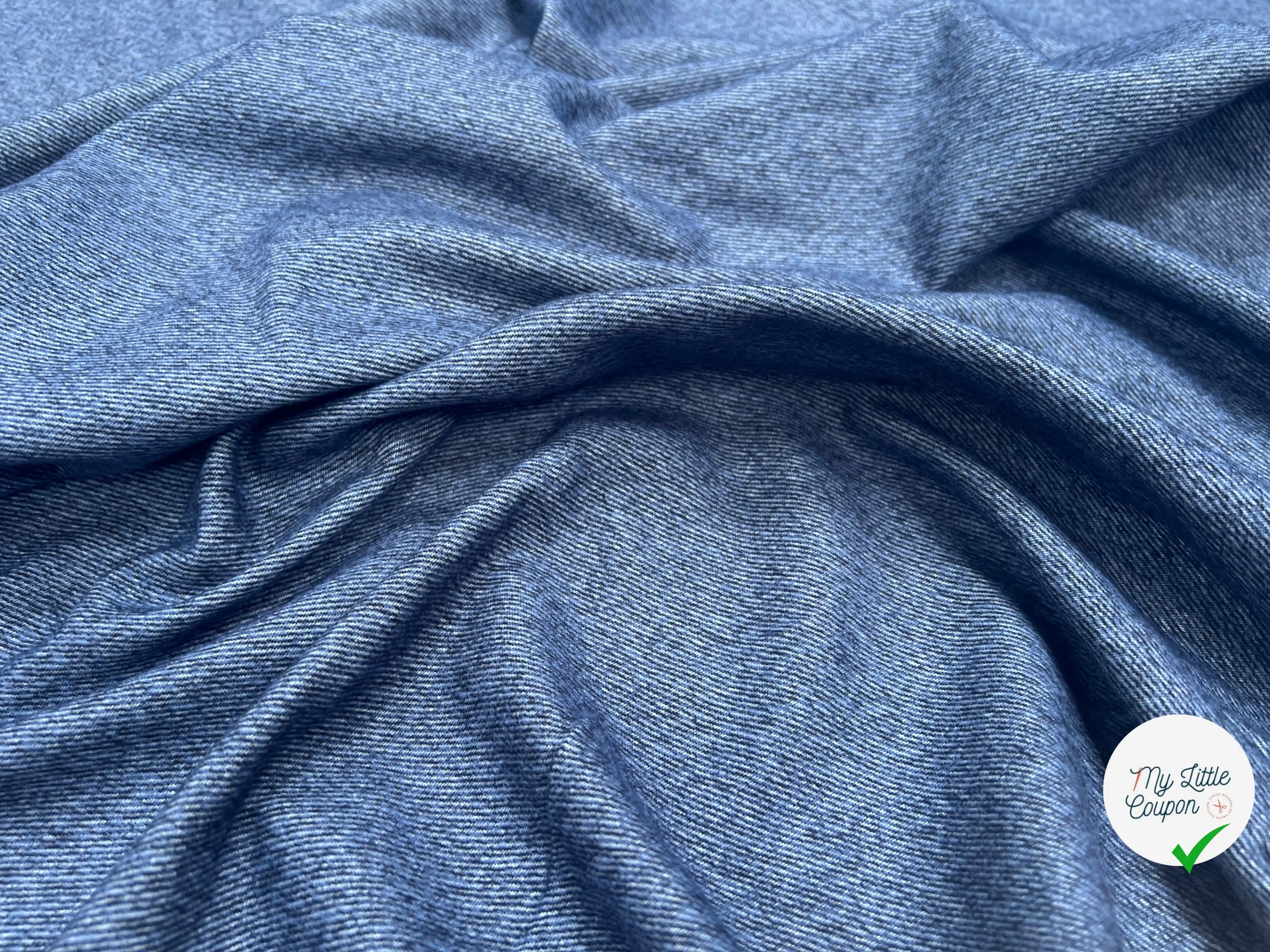 FLANELLE DE COTON SERGEE EFFET JEAN DOUCE - My Little Coupon