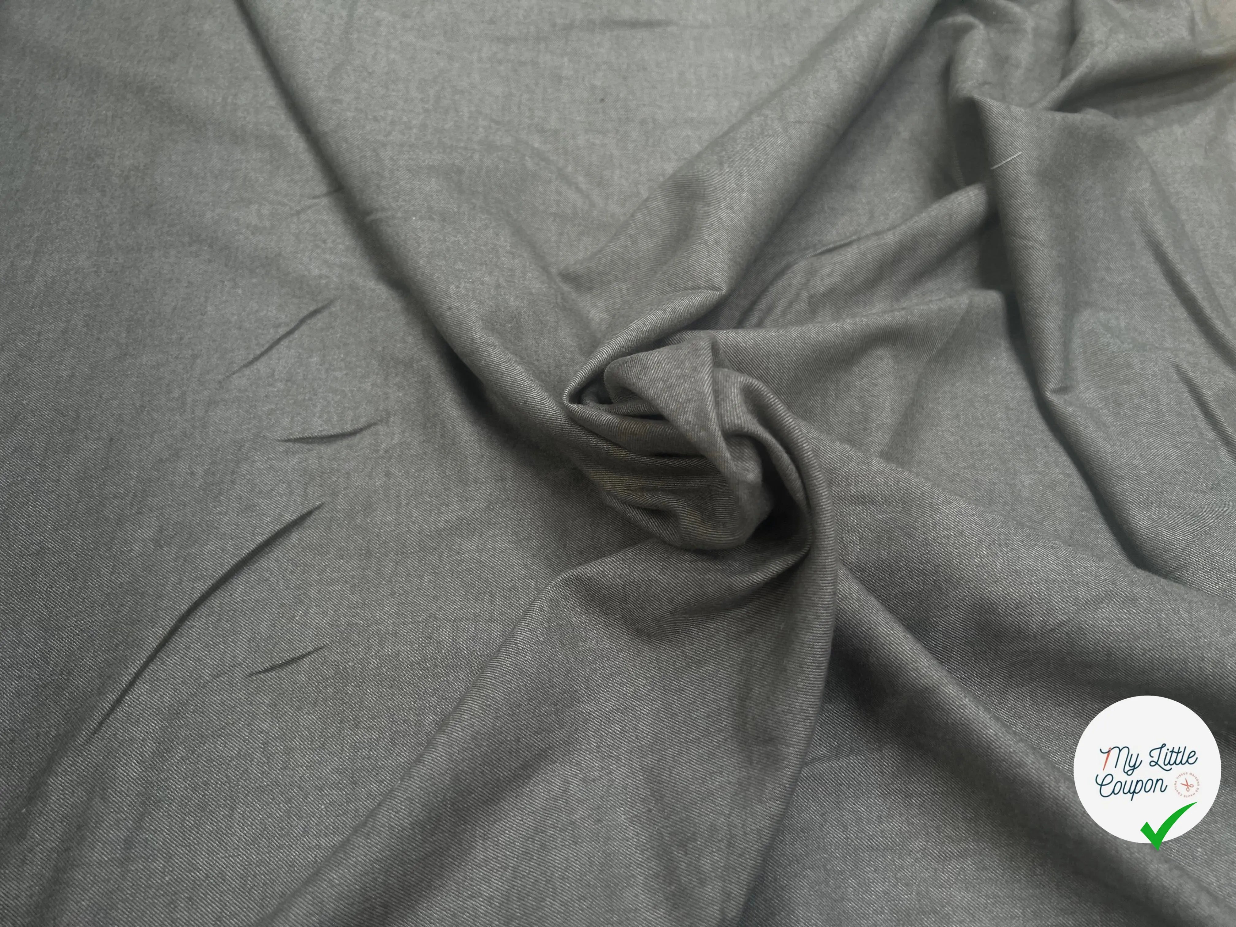 FLANELLE DE COTON SERGEE VERT TILLEUL DOUCE - My Little Coupon