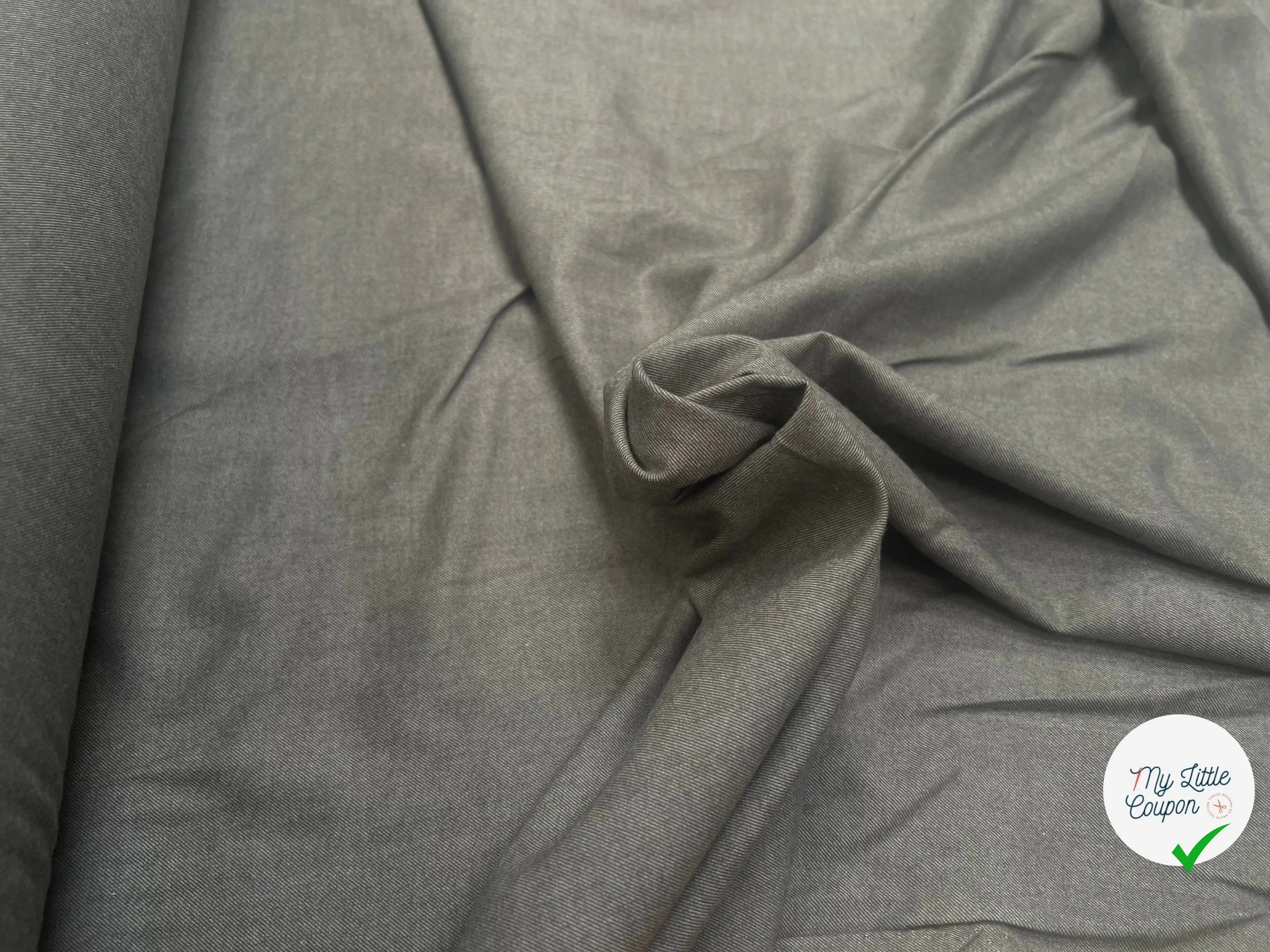 FLANELLE DE COTON SERGEE VERT TILLEUL DOUCE - My Little Coupon