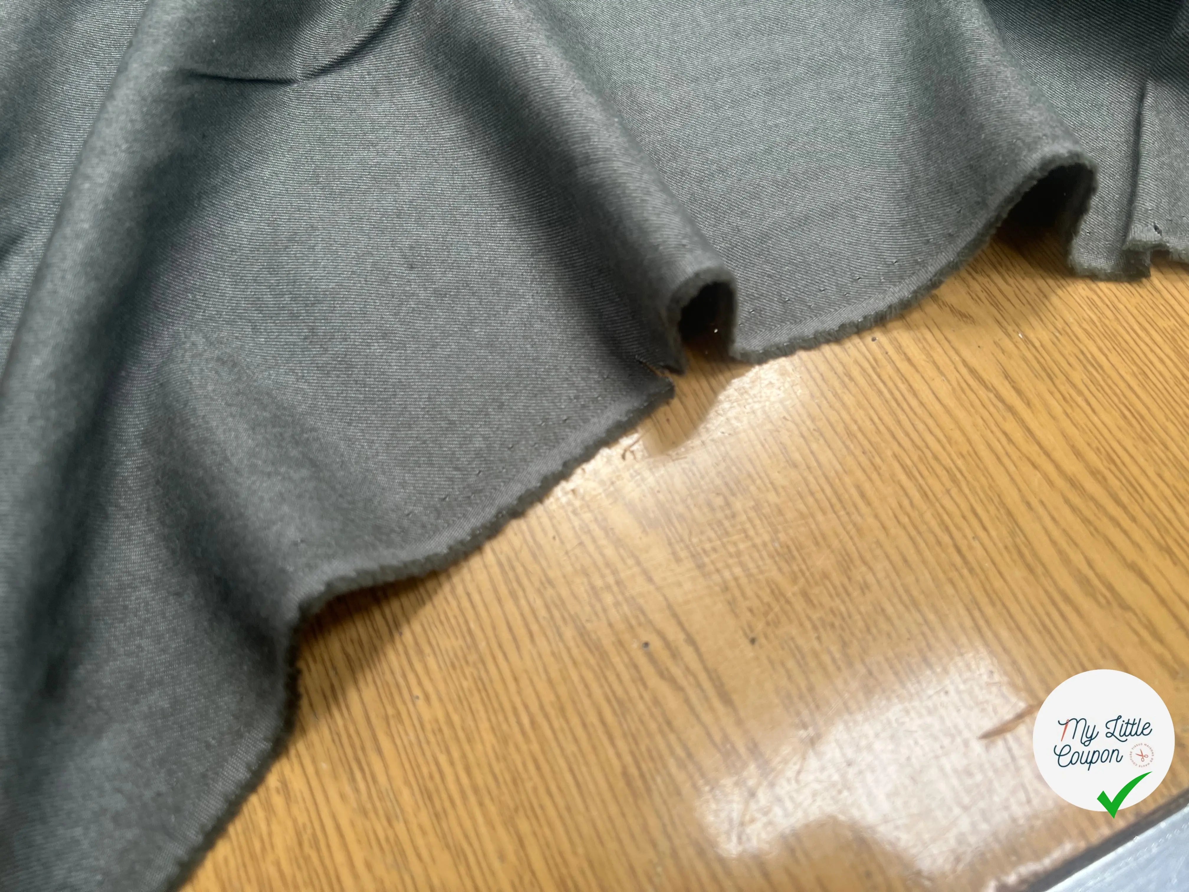 FLANELLE DE COTON SERGEE VERT TILLEUL DOUCE - My Little Coupon
