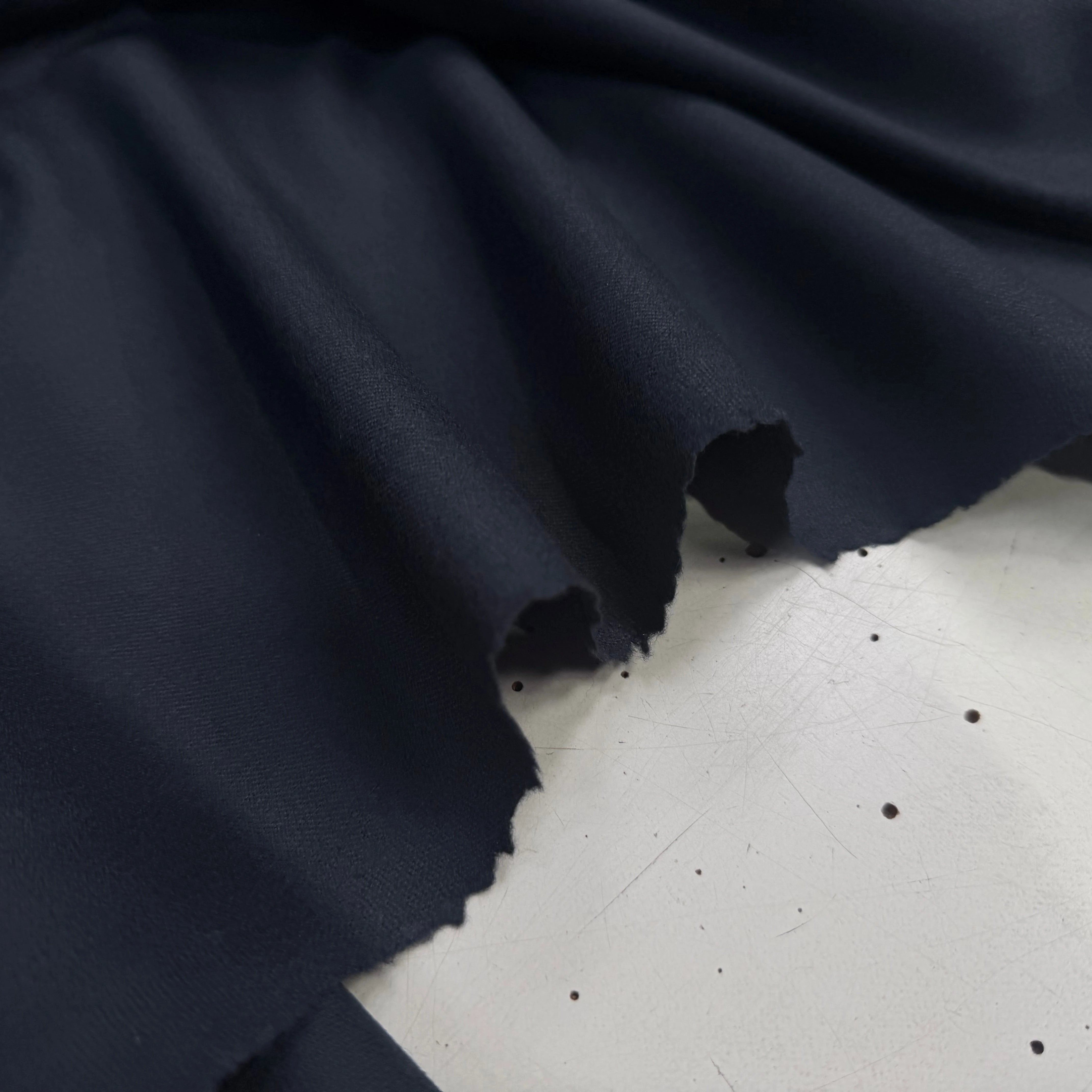 FLANELLE LAINE VIERGE SERGÉE BLEU ARDOISE 4%EA - My Little Coupon