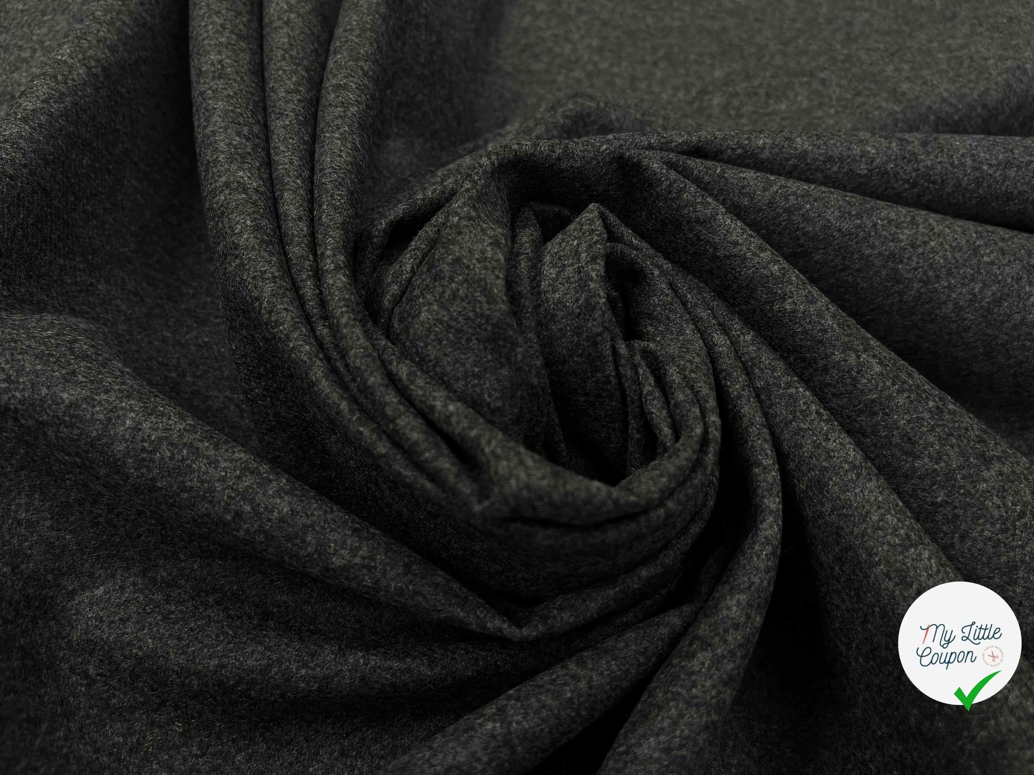 FLANELLE LOURDE DE LAINE SOUPLE GRIS - My Little Coupon