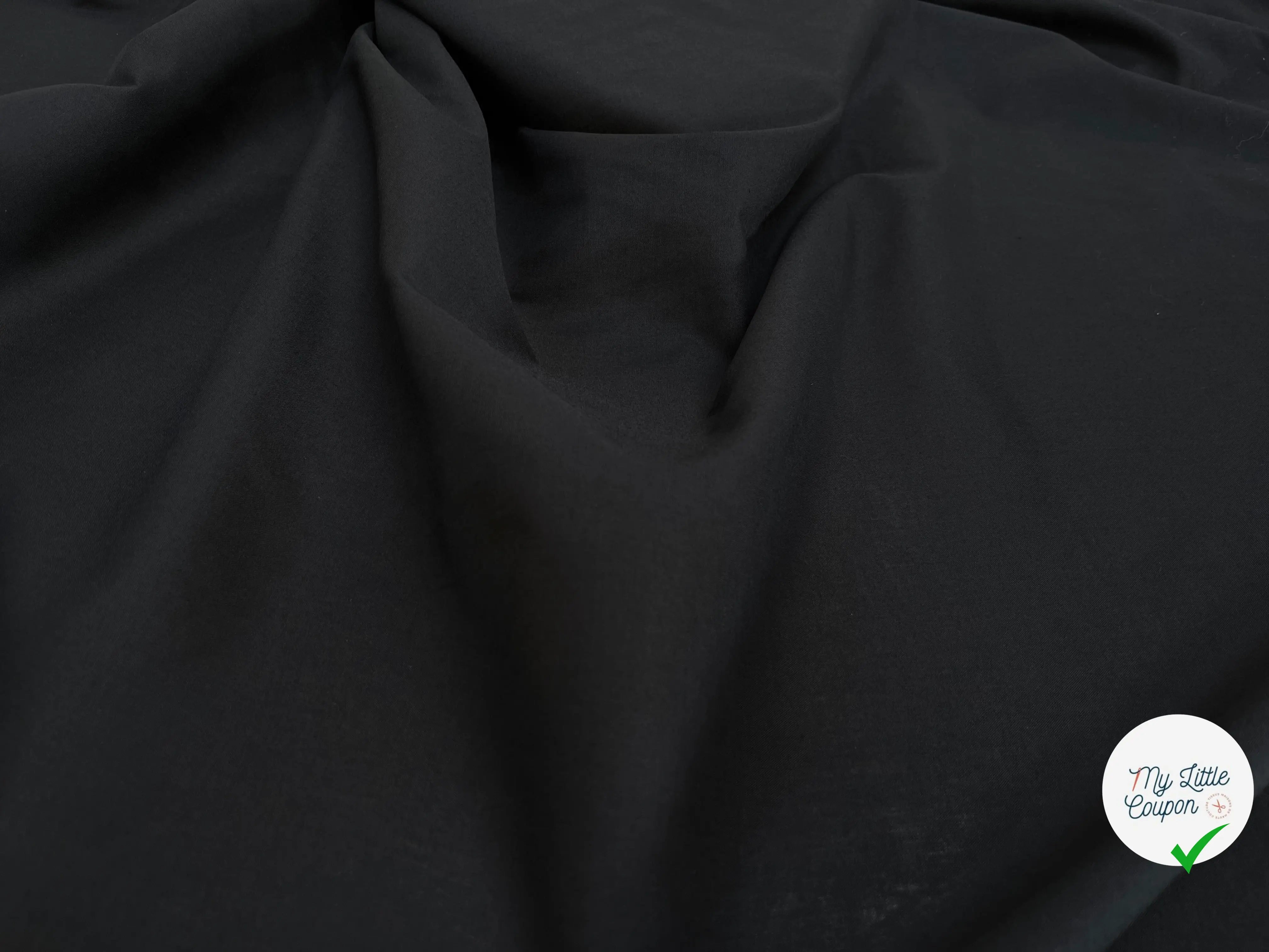 FOND DE POCHE COTON UNI NOIR - My Little Coupon
