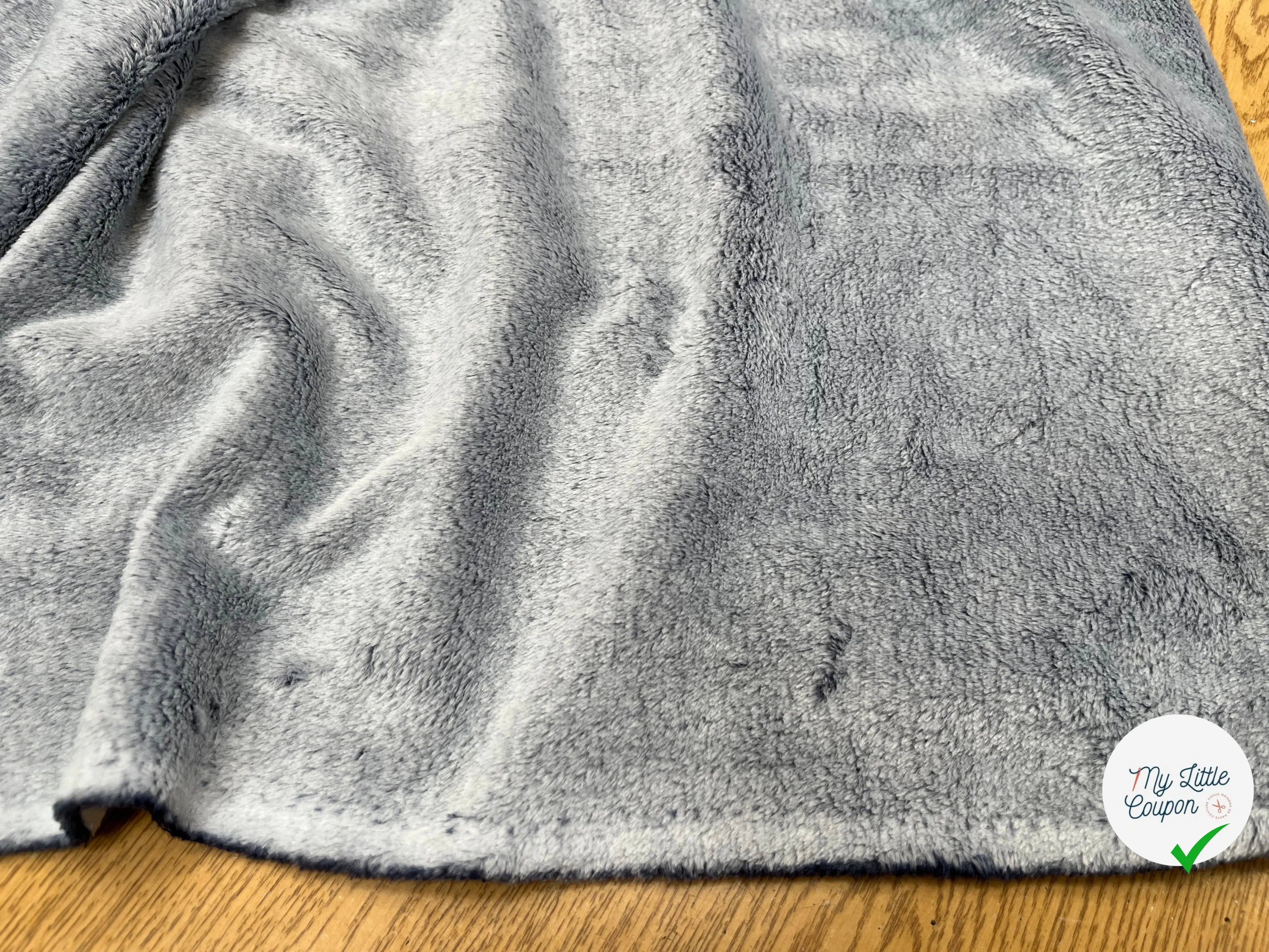 FOURRURE TOUTE DOUCE DOUBLE FACE SNOW NAVY OEKO TEXMADE IN FRANCE - My Little Coupon