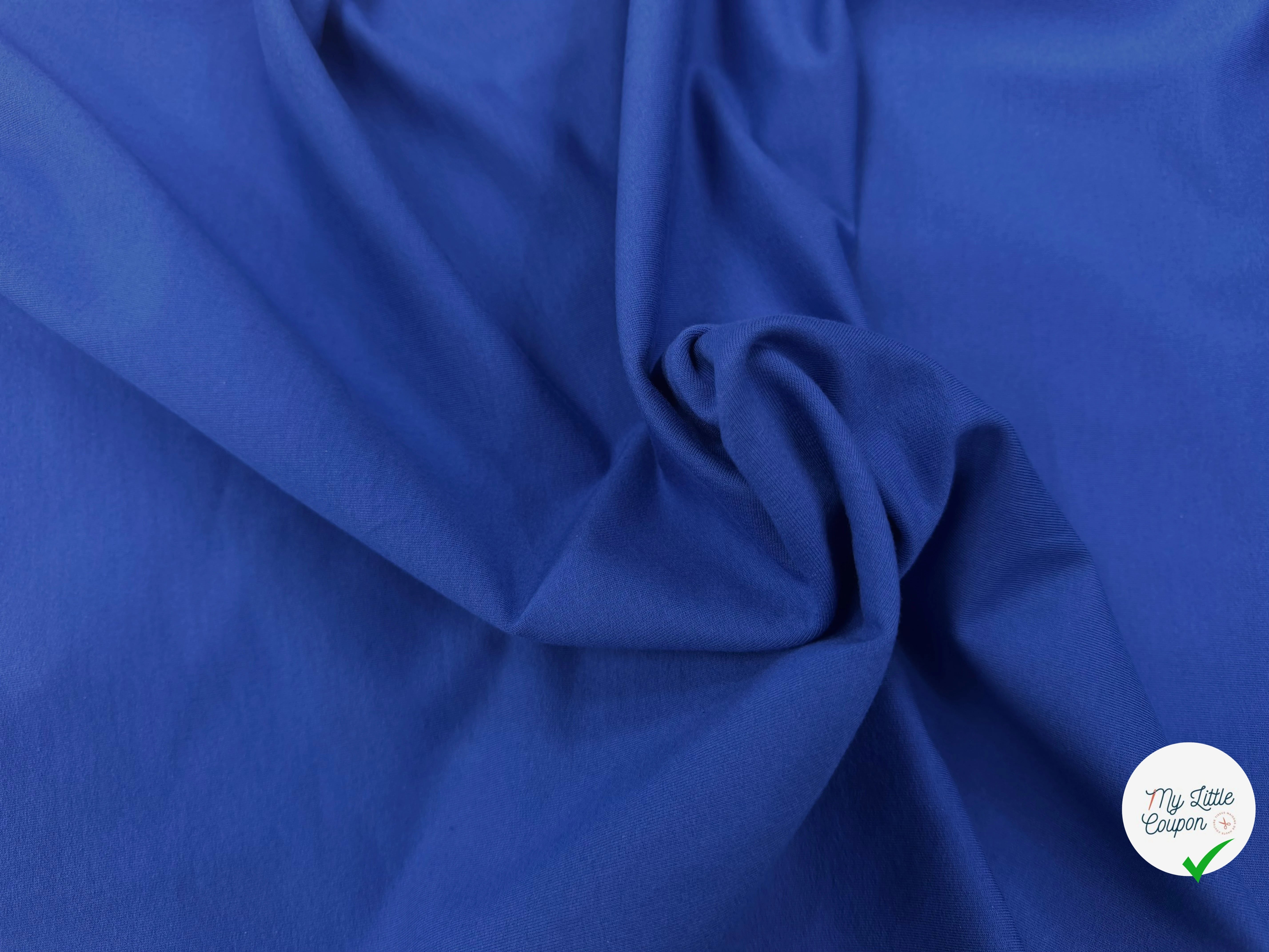 FRENCH TERRY COTON UNI COBALT - My Little Coupon