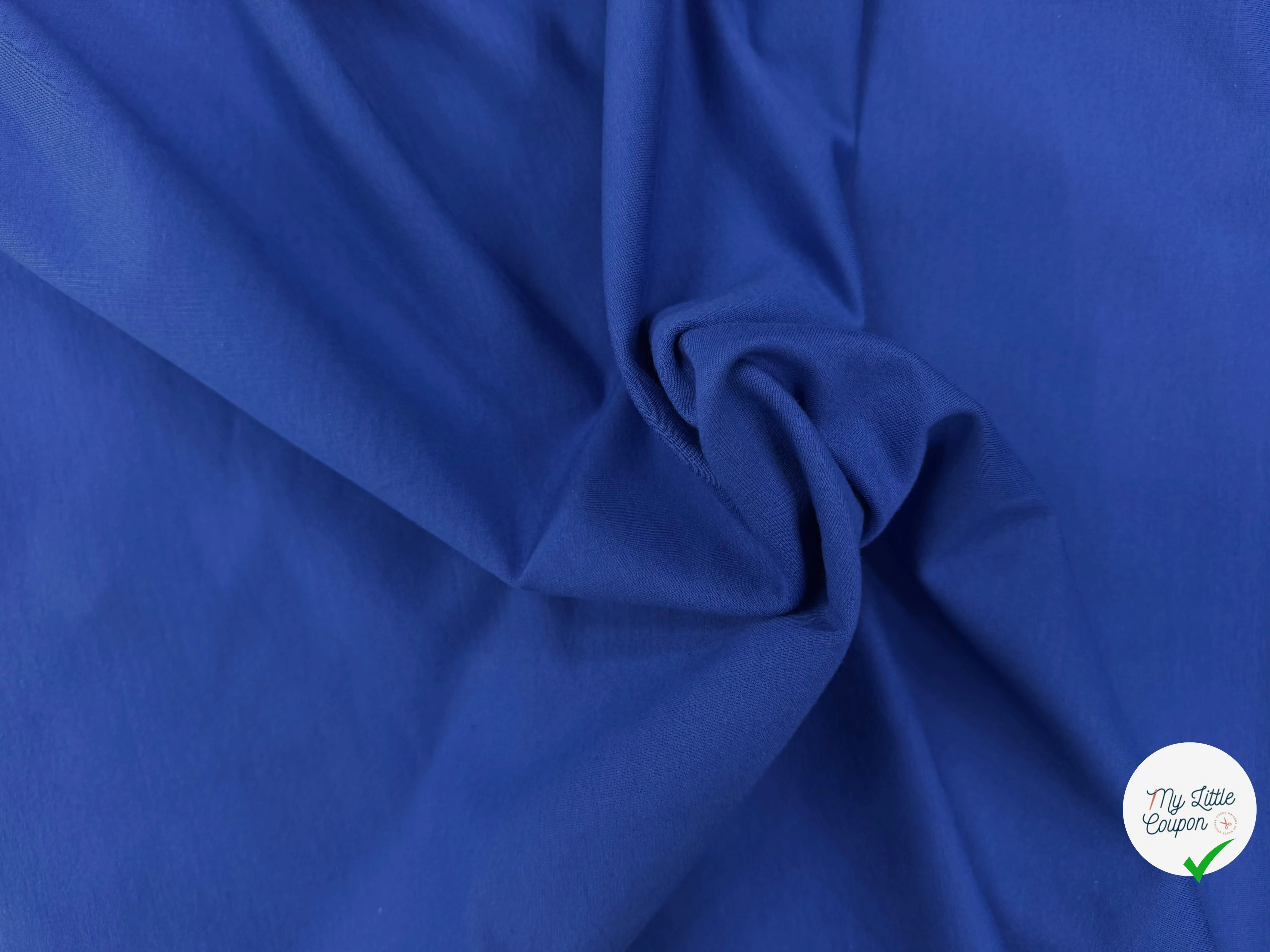 FRENCH TERRY COTON UNI COBALT - My Little Coupon