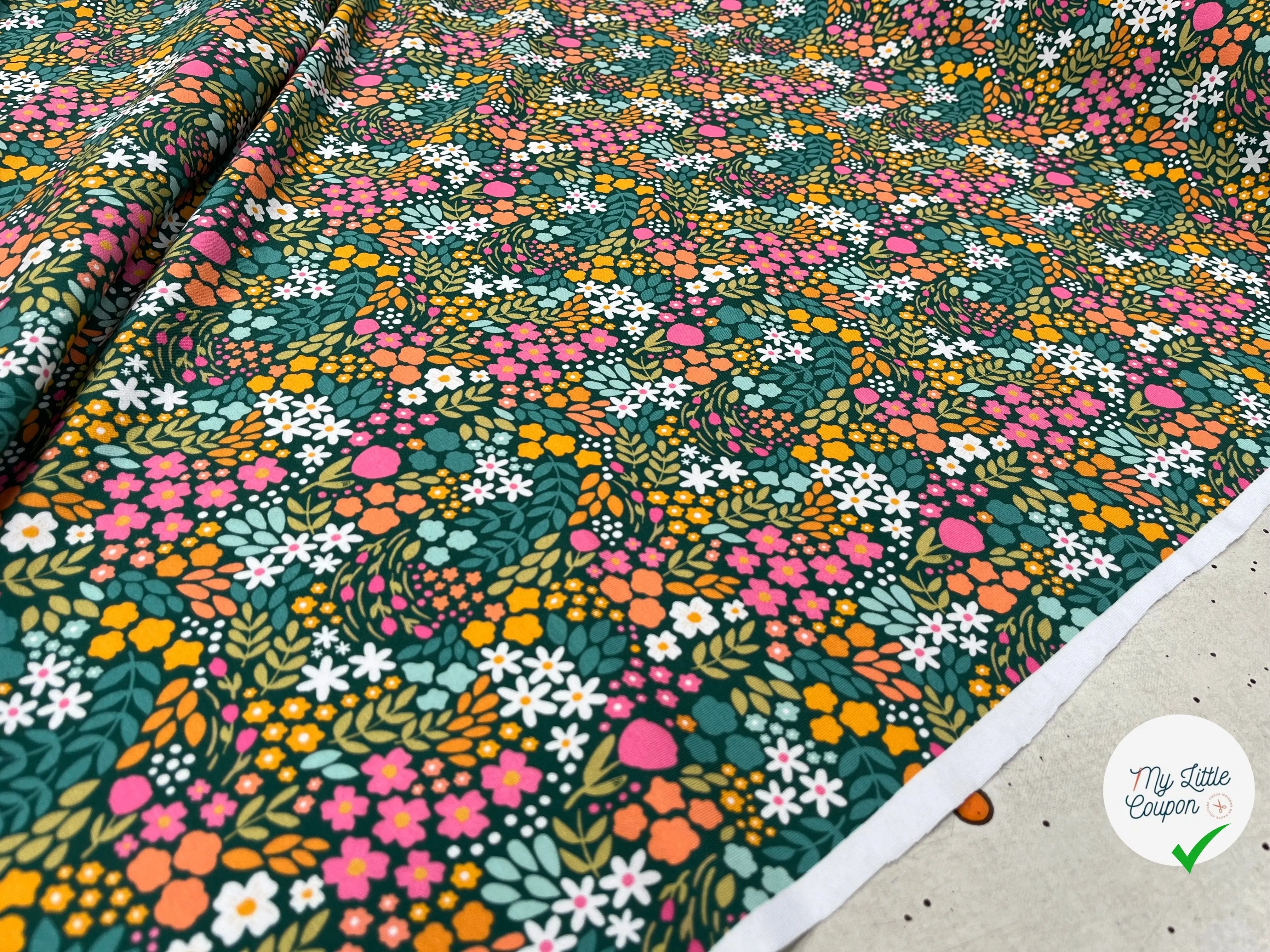 FRENCH TERRY FLEURI COTON MUTILCOLORE - My Little Coupon