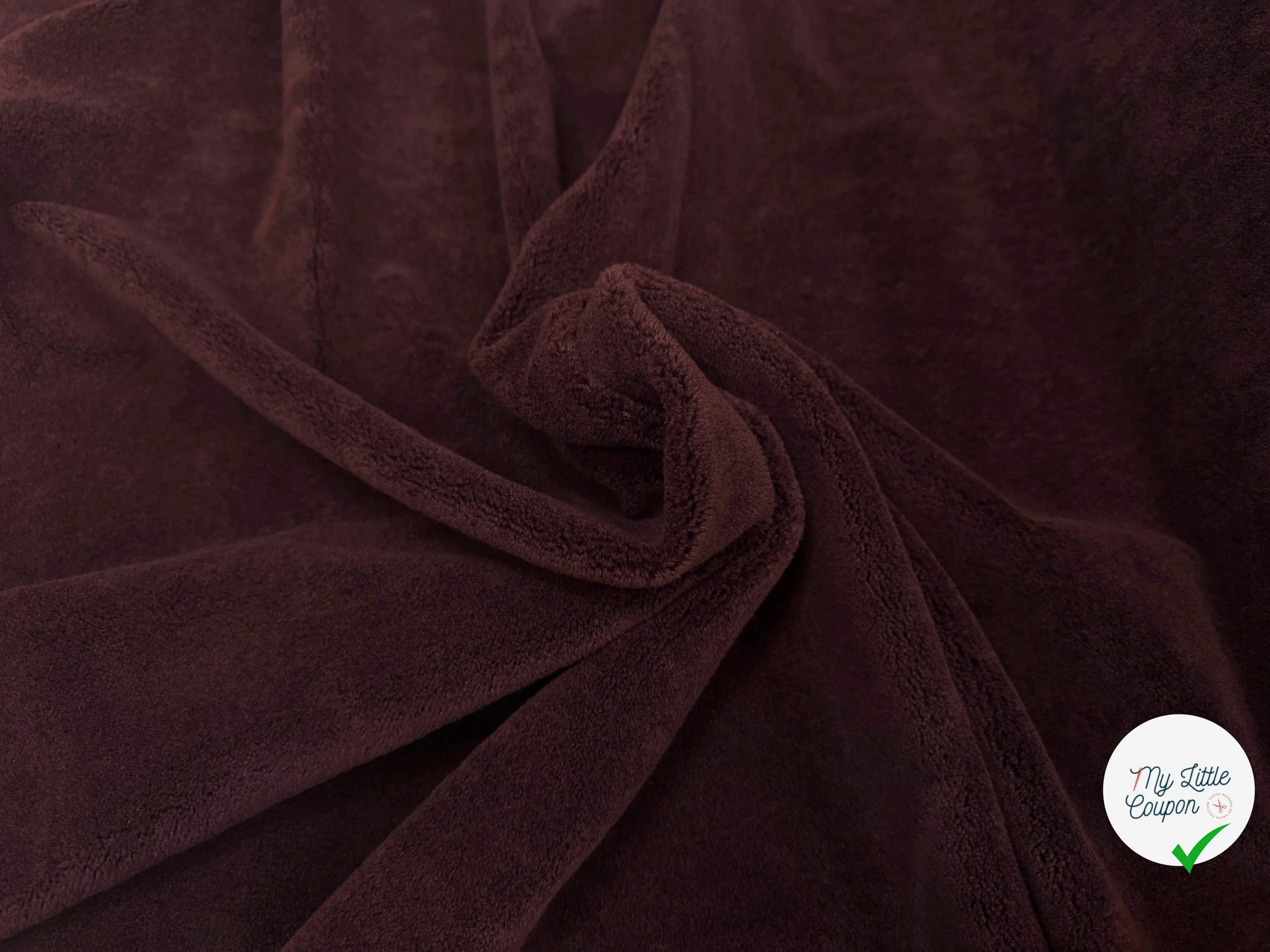 FUR WOOL LIE DE VIN BROWN - My Little Coupon