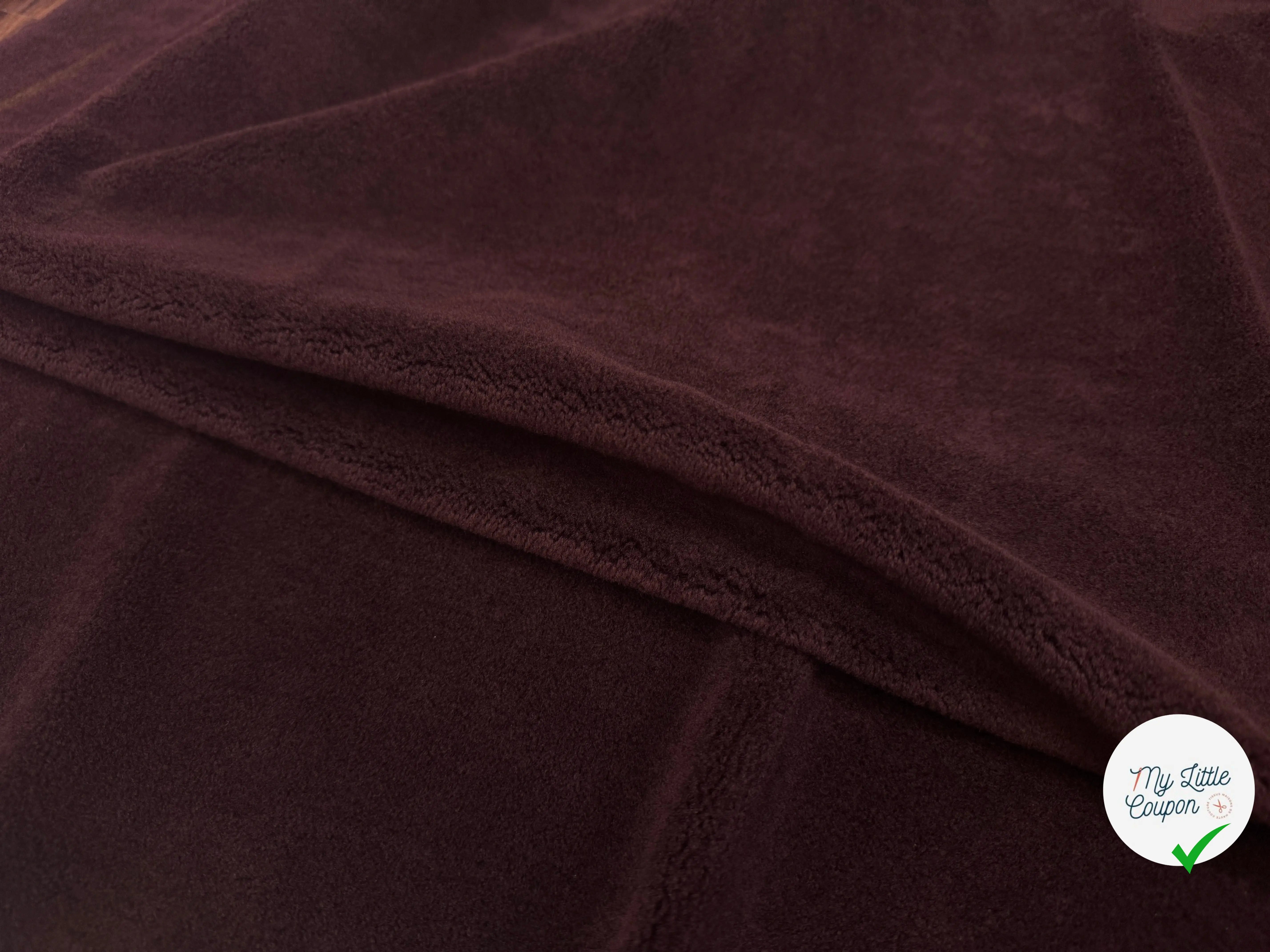 FUR WOOL LIE DE VIN BROWN - My Little Coupon