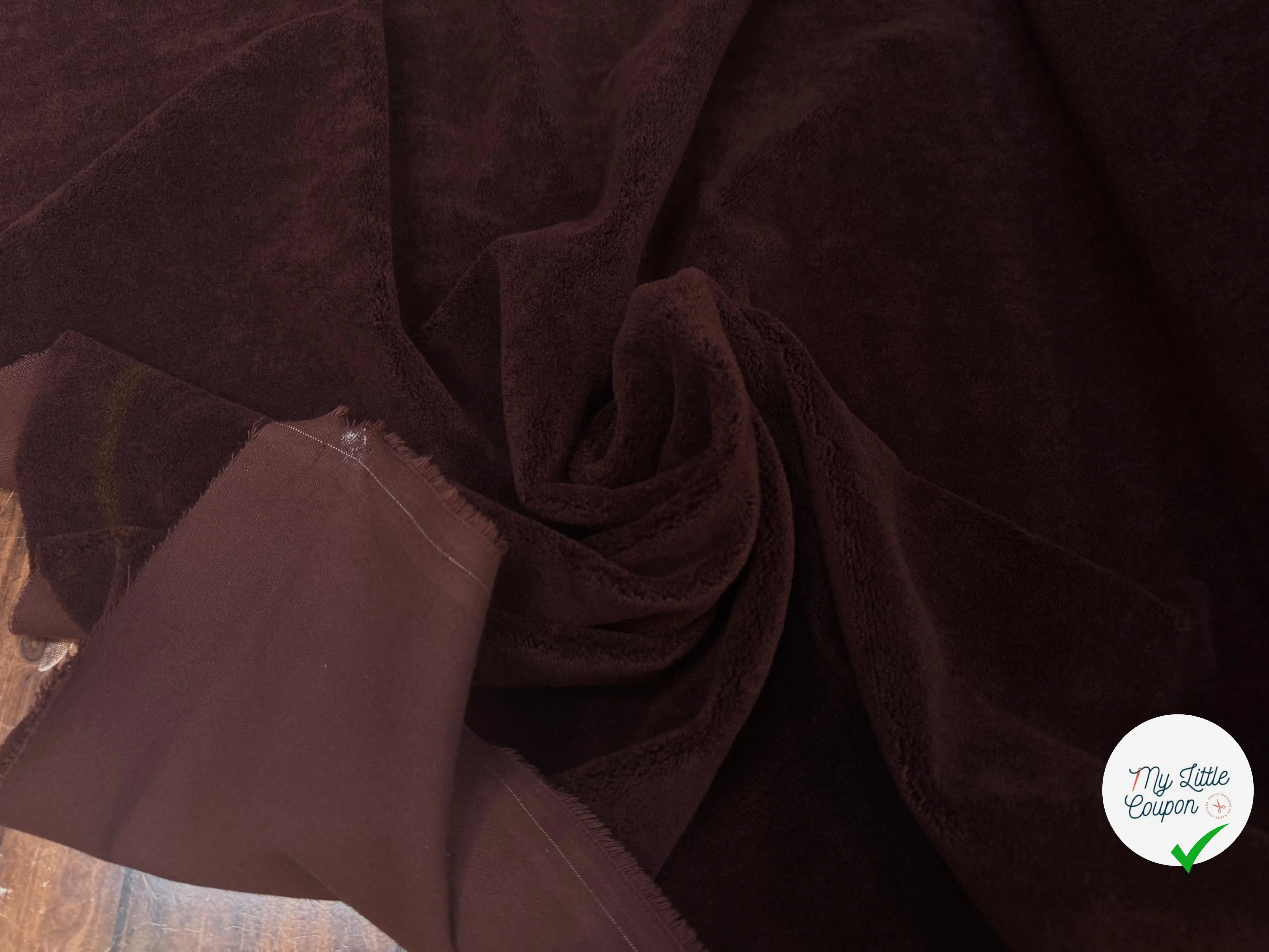 FUR WOOL LIE DE VIN BROWN - My Little Coupon