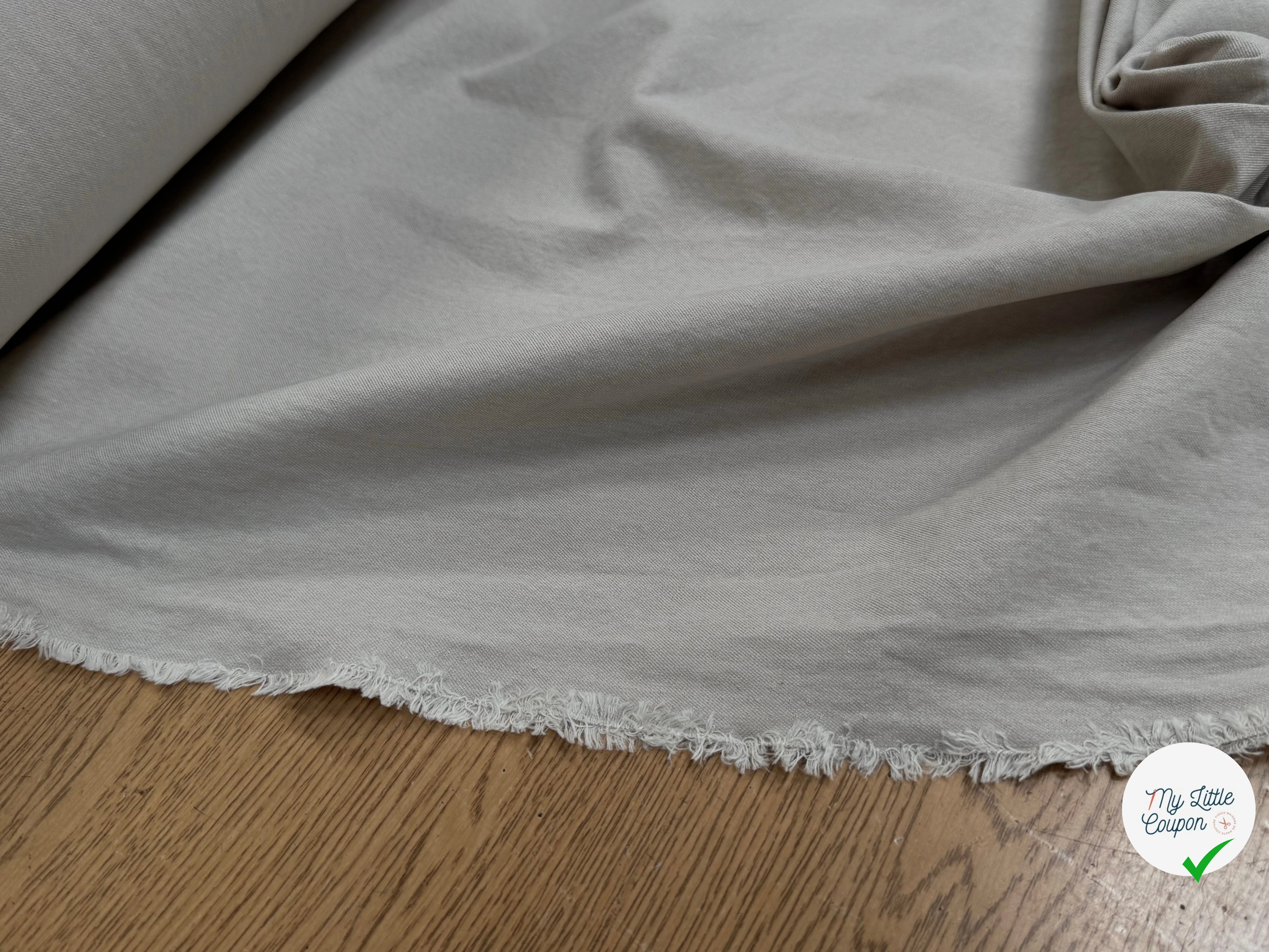 GABARDINE 100% COTON SABLÉE ESPRIT DENIM ULTRA BELLE BEIGE CLAIR - My Little Coupon