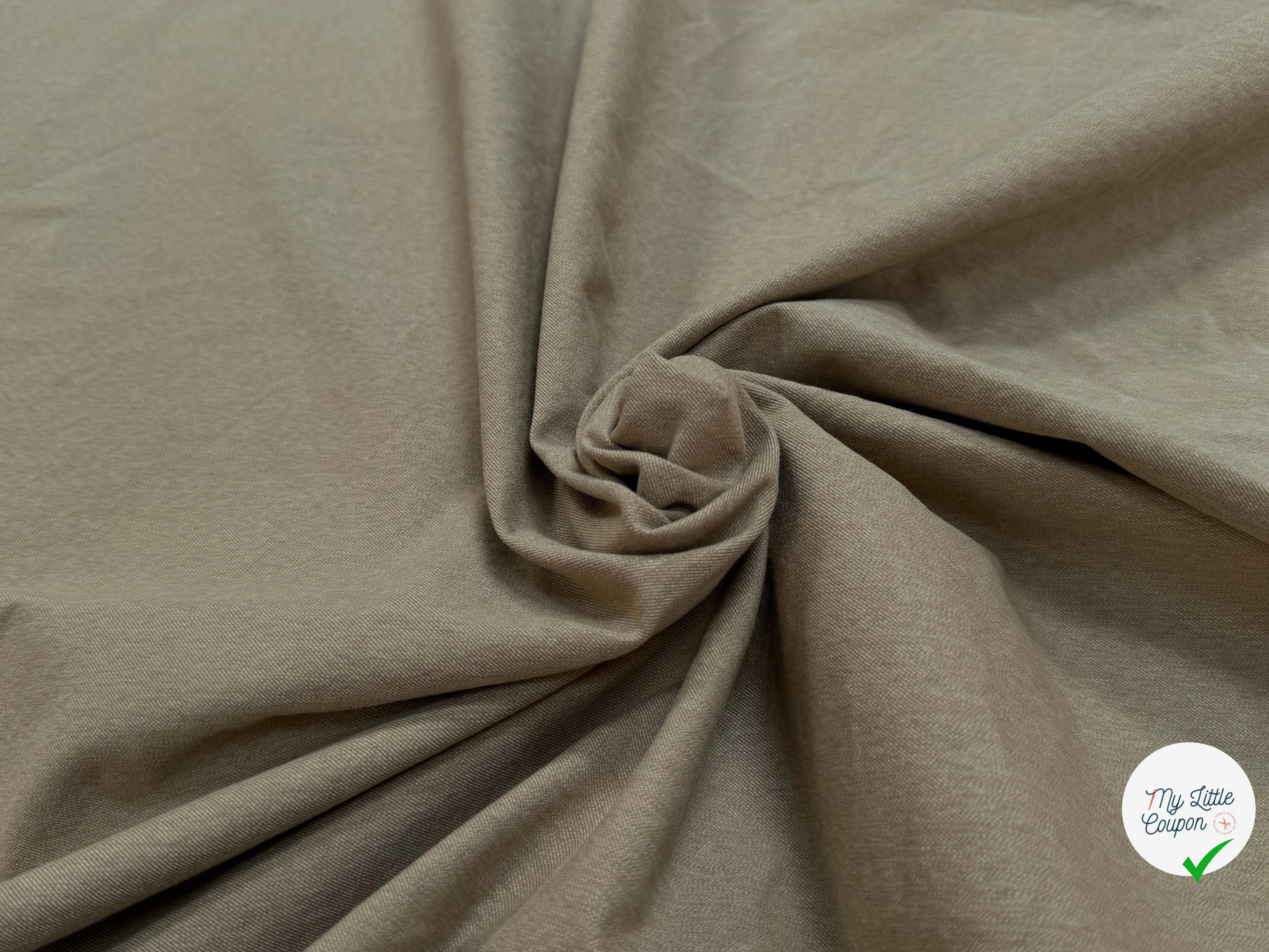 GABARDINE 100% COTON SABLÉE ESPRIT DENIM ULTRA BELLE BEIGE TAUPE - My Little Coupon