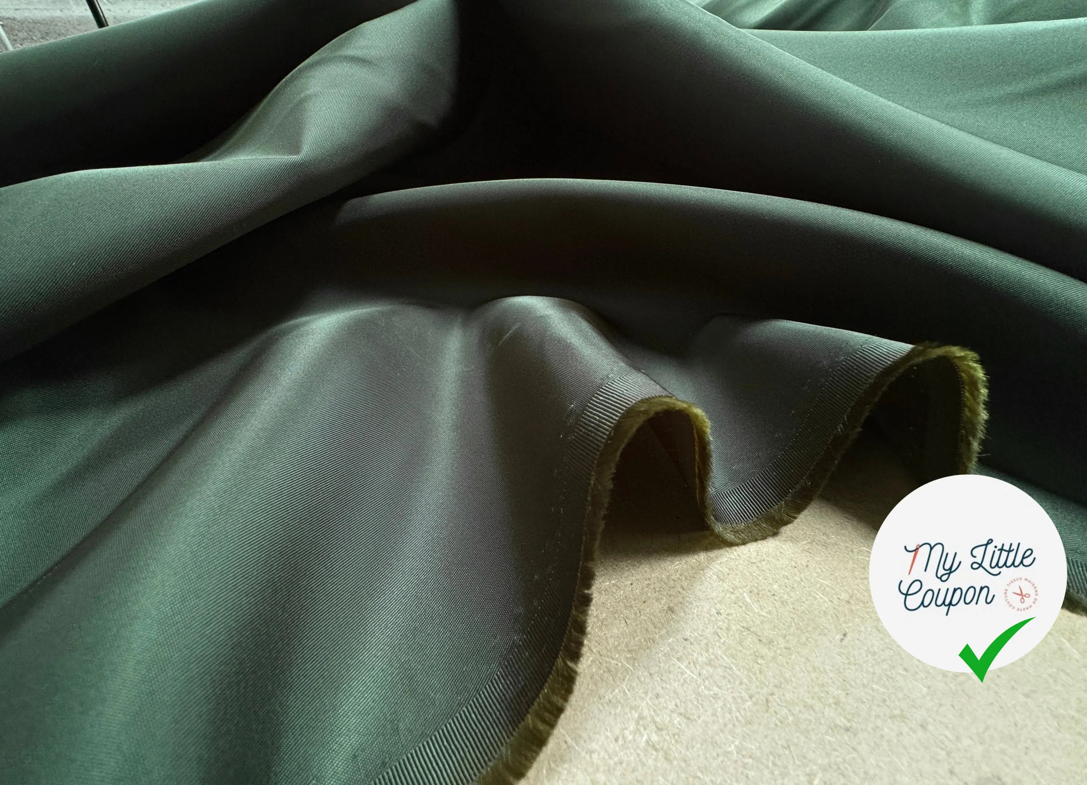 GABARDINE AVIATEUR VERT OLIVE TOP QUALITY - My Little Coupon