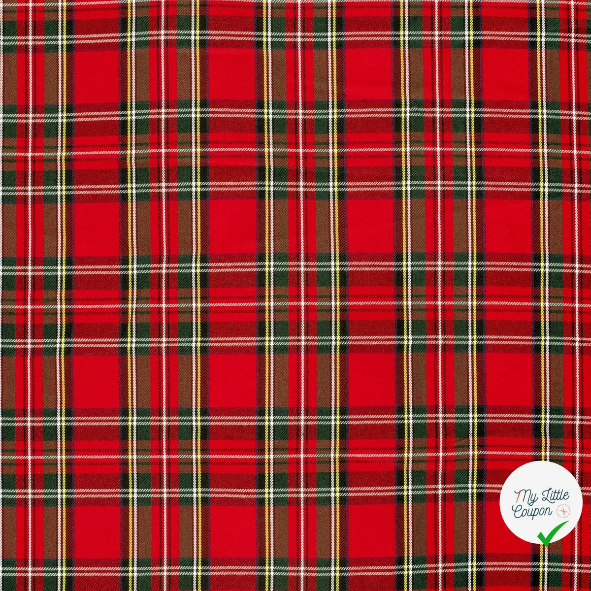 Gabardine carreaux écossais rouge
