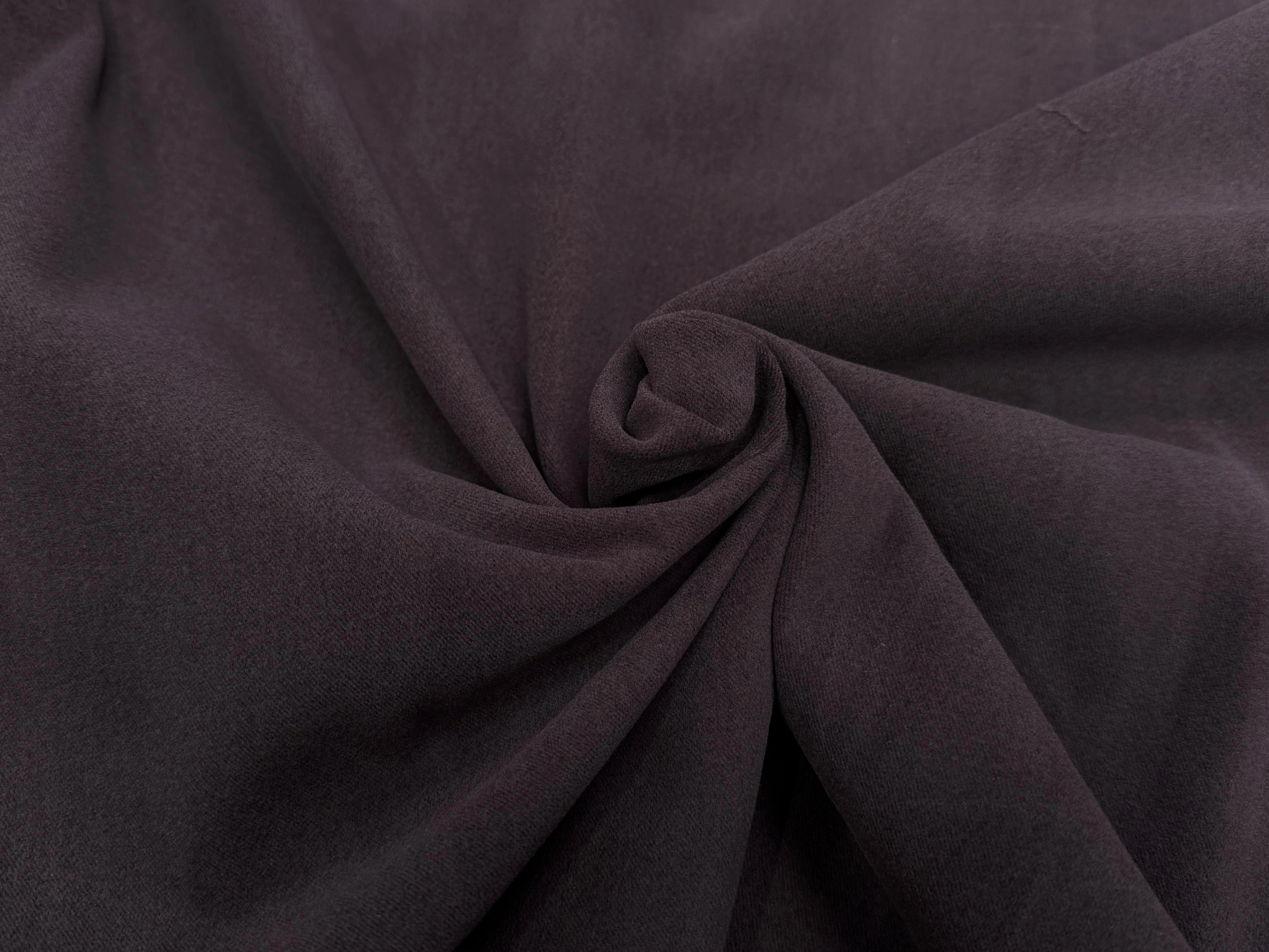 GABARDINE CHOCOLAT PRUNE COTON GRATTÉ - My Little Coupon