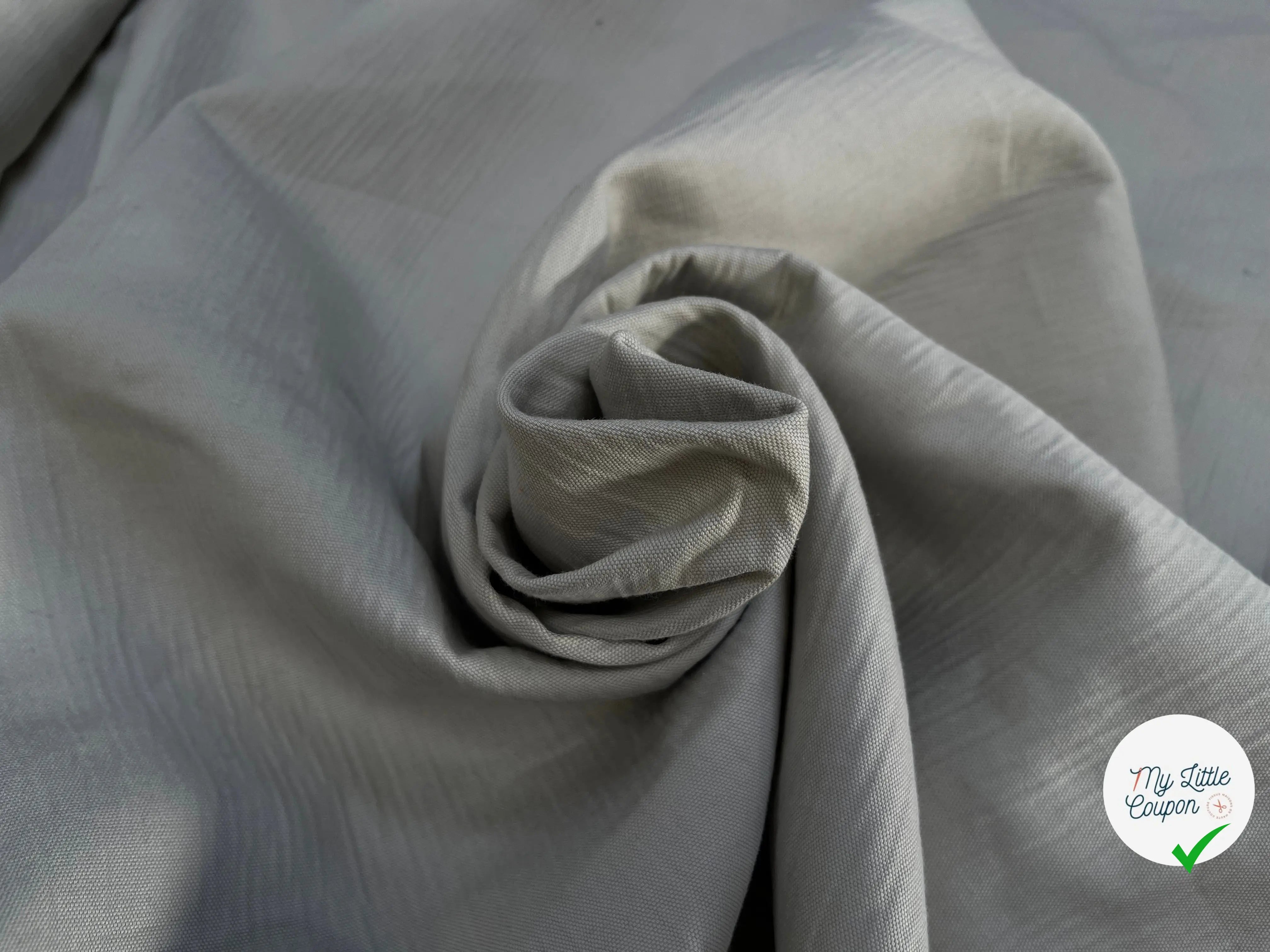 GABARDINE COTON FLAMMÉE GRIS - My Little Coupon