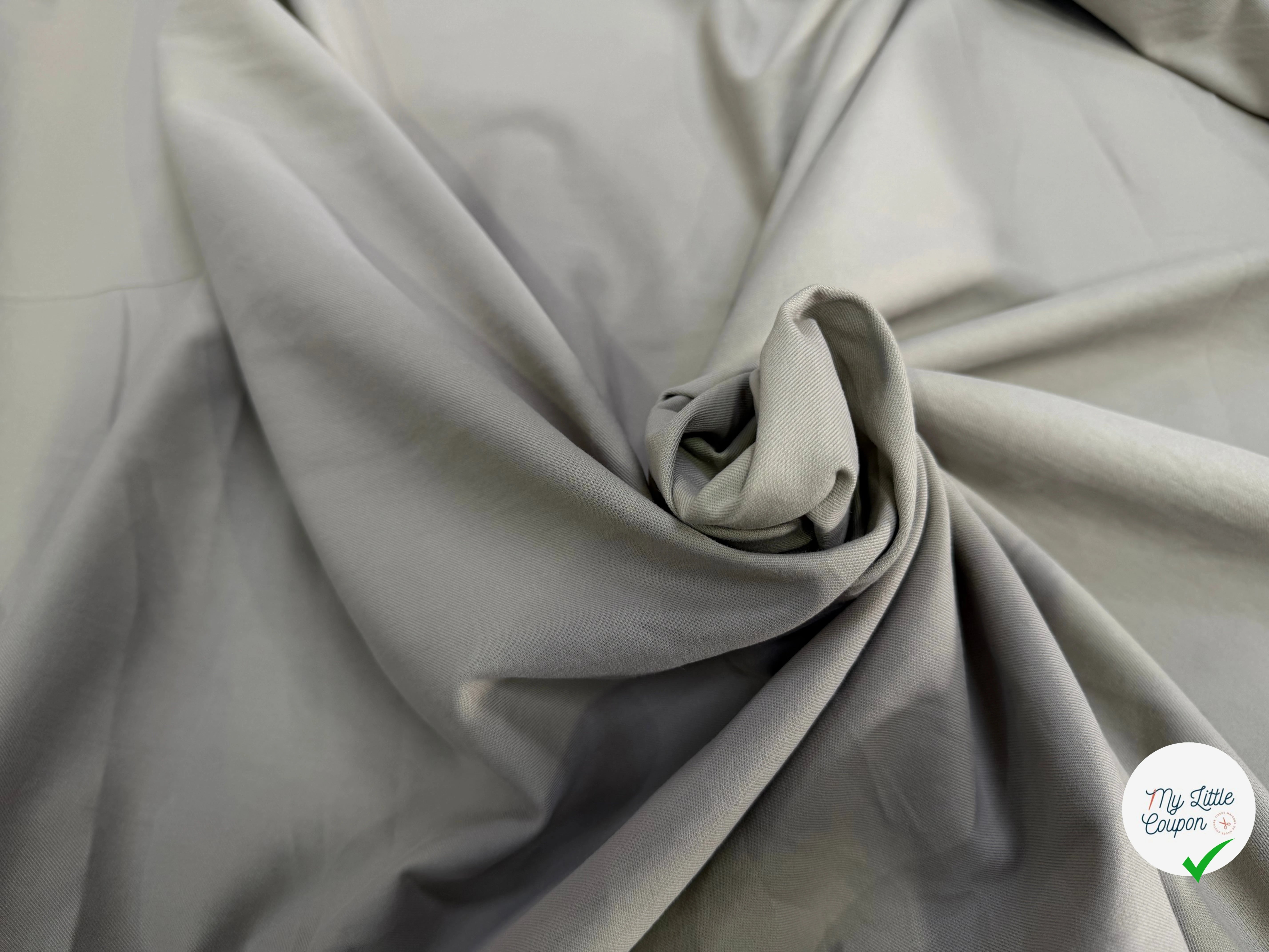 GABARDINE COTON LOURDE BEIGE FICELLE - My Little Coupon