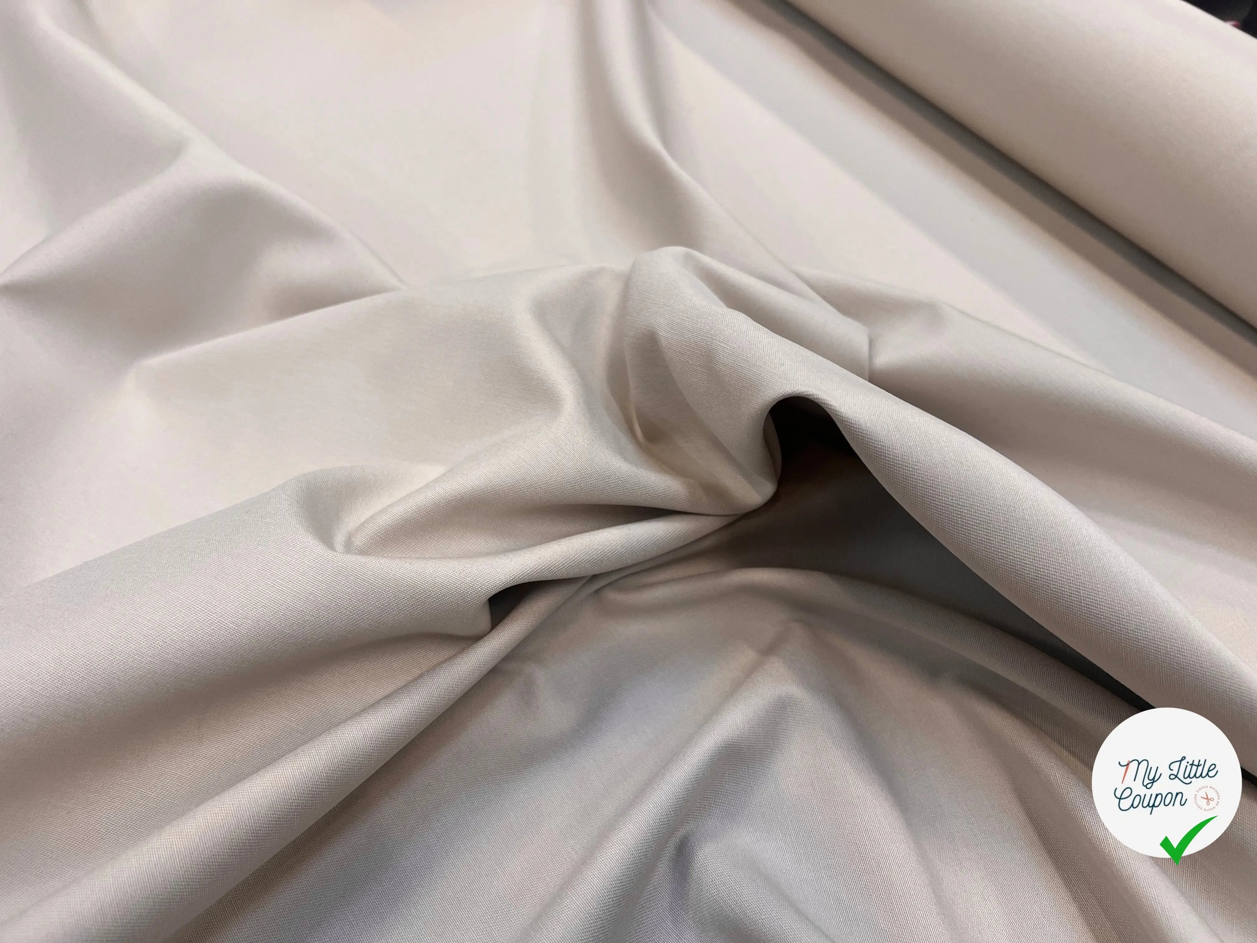 GABARDINE COTON PETITE LAIZE ECRU BEIGE - My Little Coupon