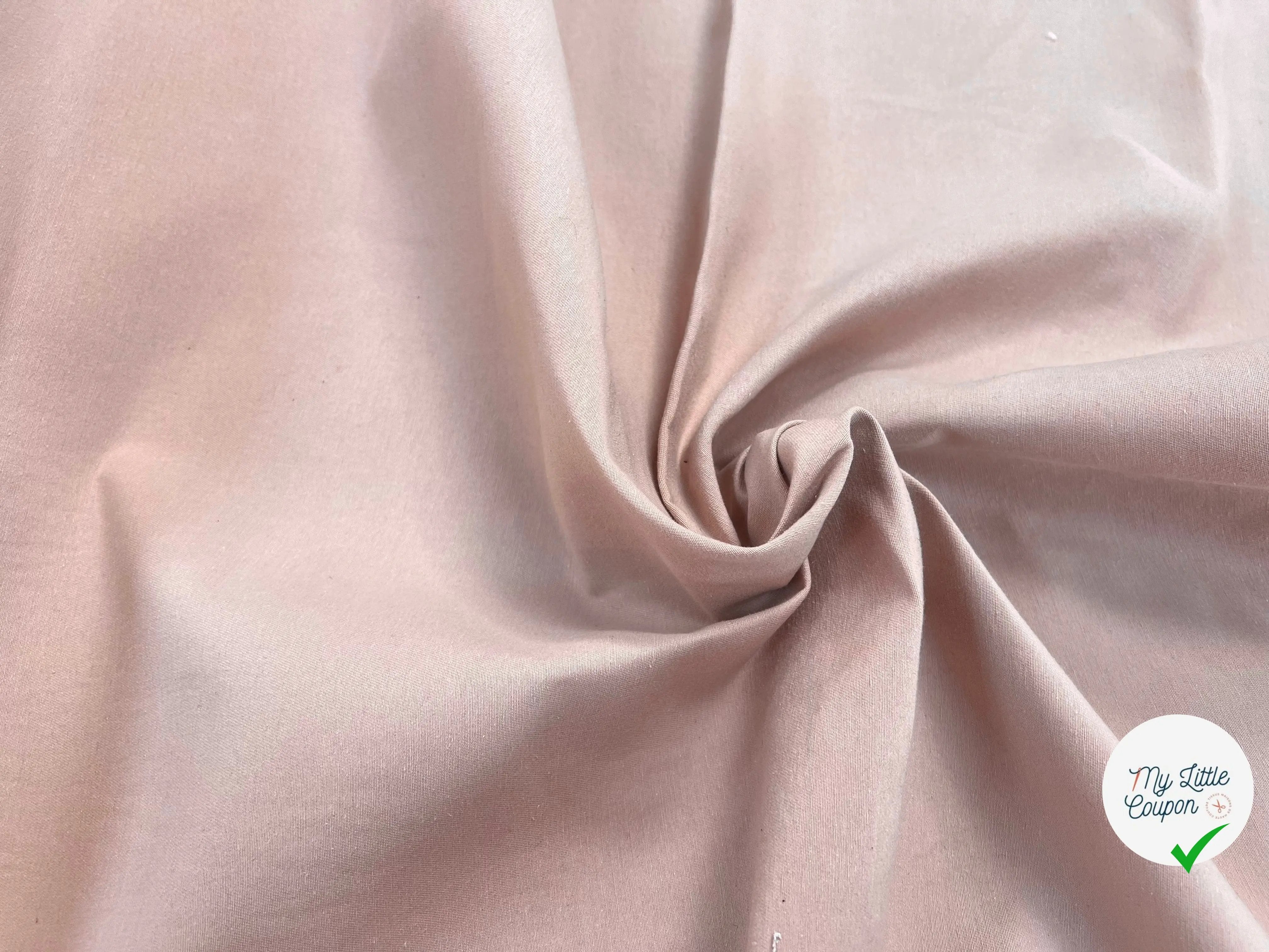 GABARDINE COTON SERGÉ JAPAN CREME ROSE - My Little Coupon