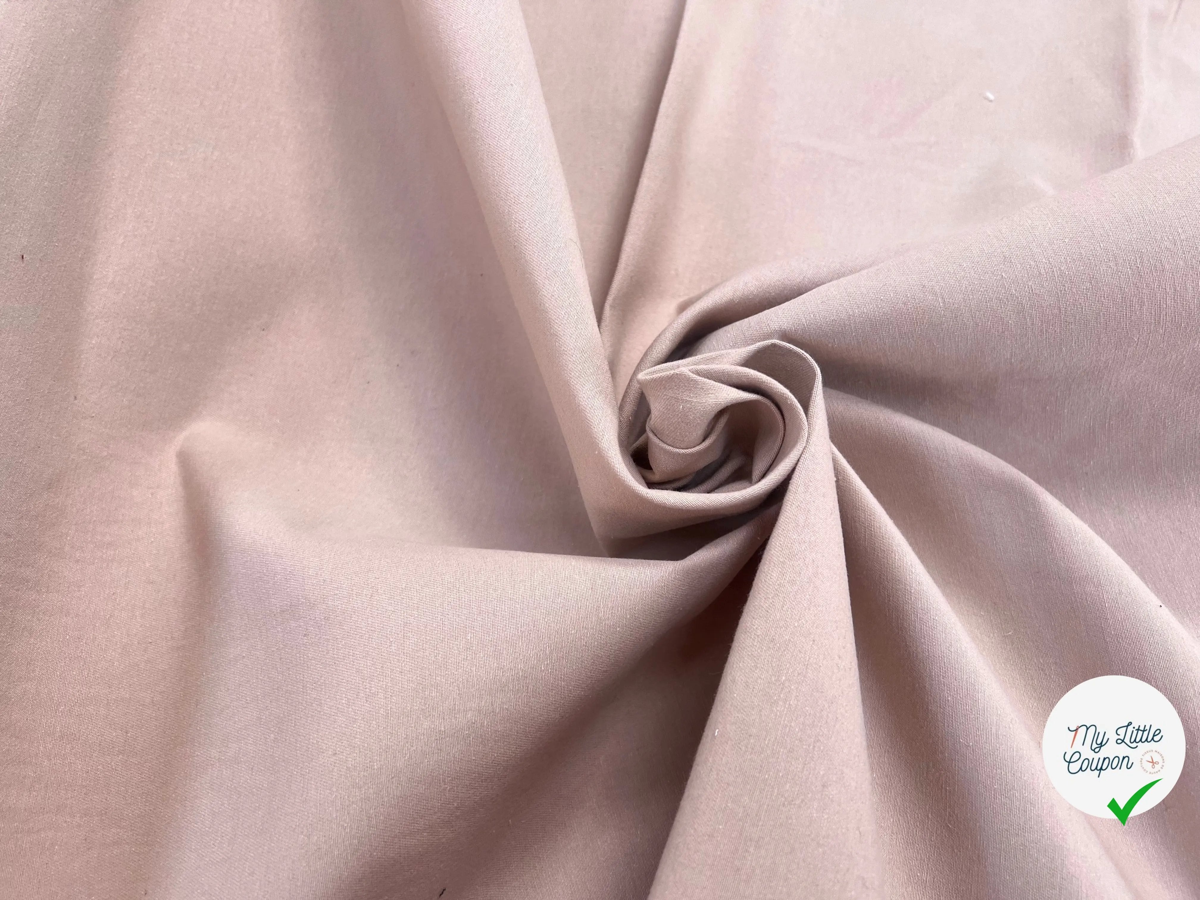 GABARDINE COTON SERGÉ JAPAN CREME ROSE - My Little Coupon