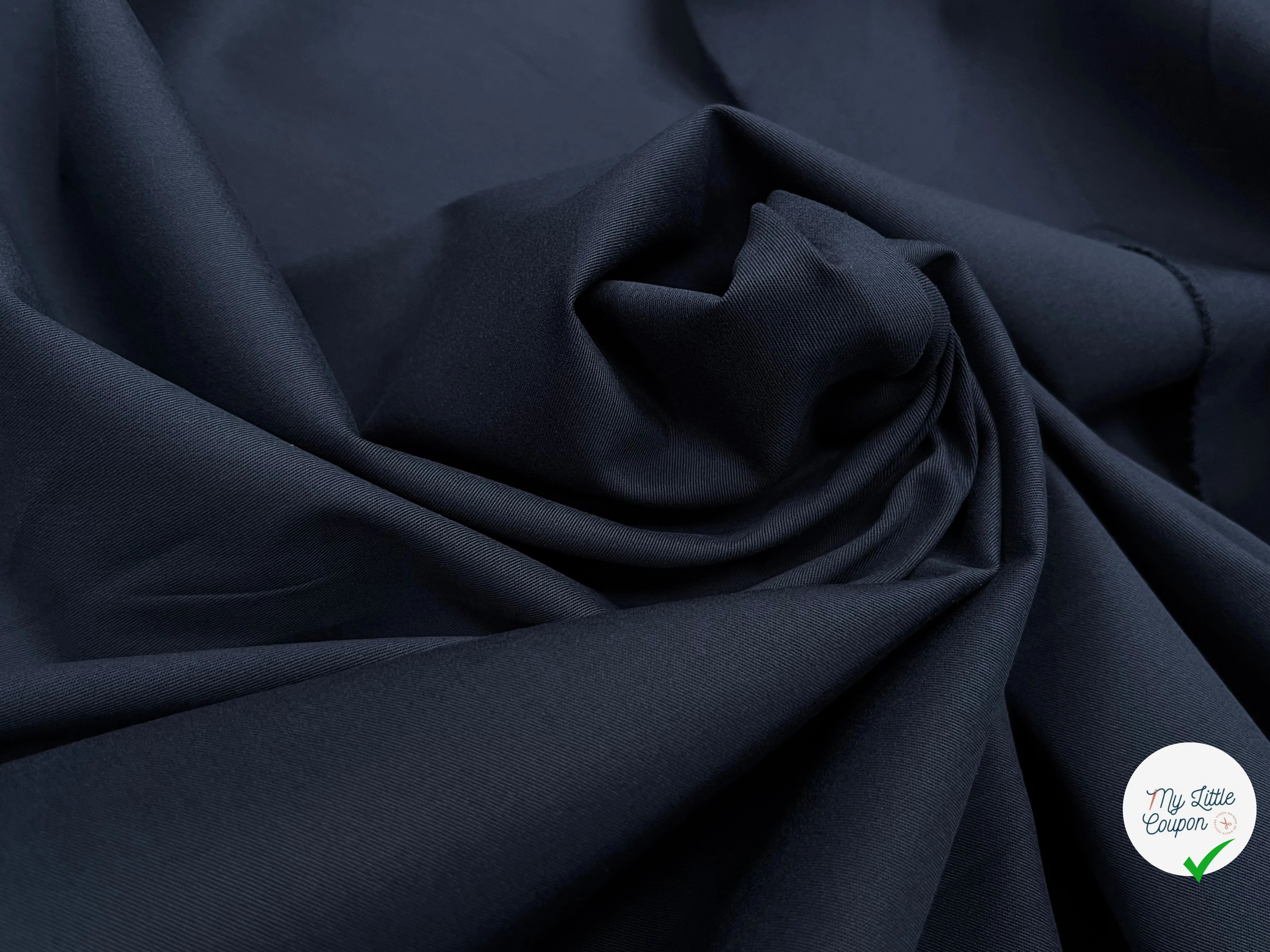 GABARDINE COTON STRETCH FINE MARINE COUTURE694 - My Little Coupon