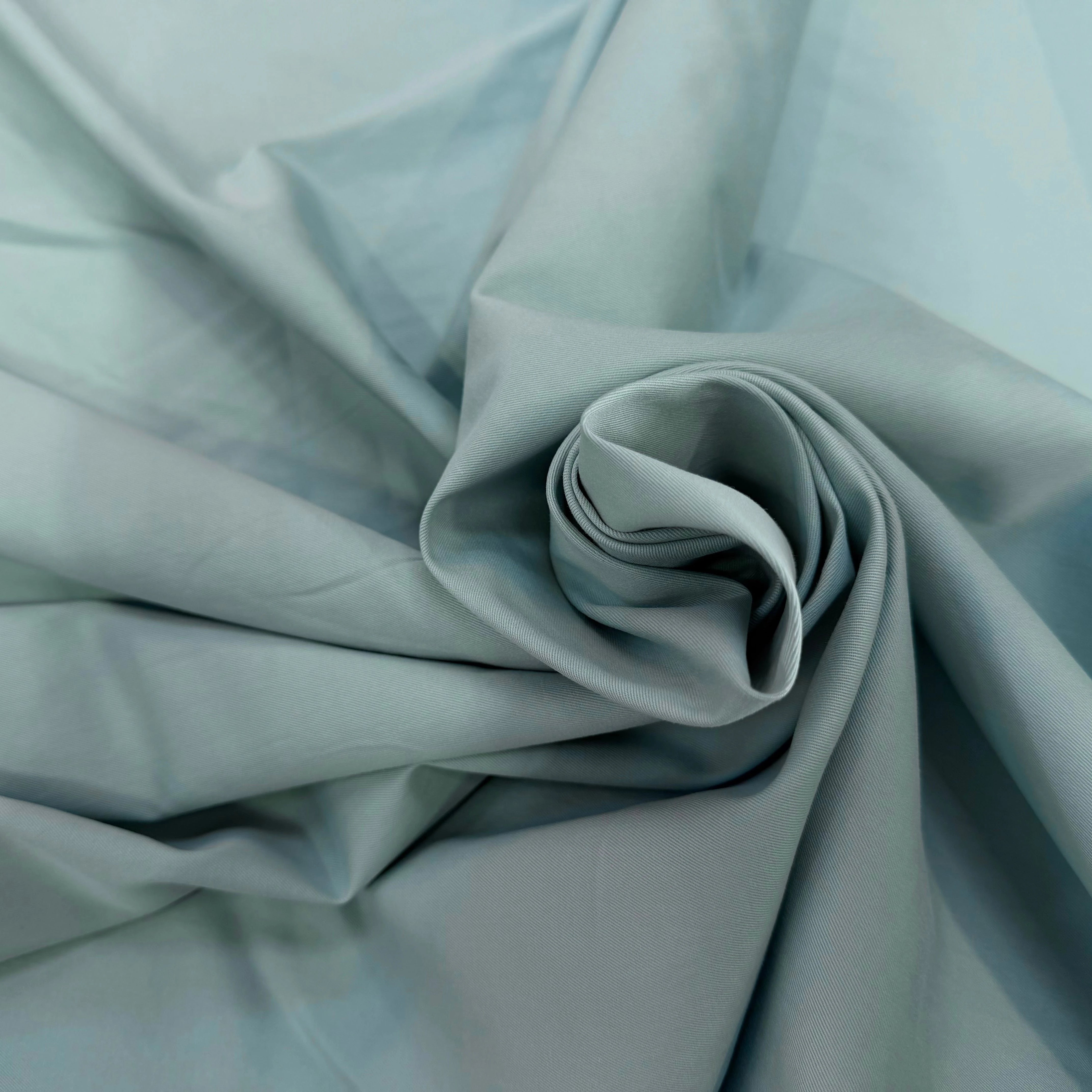 GABARDINE COTON STRETCH VERT D'EAU VERVE ACQUA - My Little Coupon