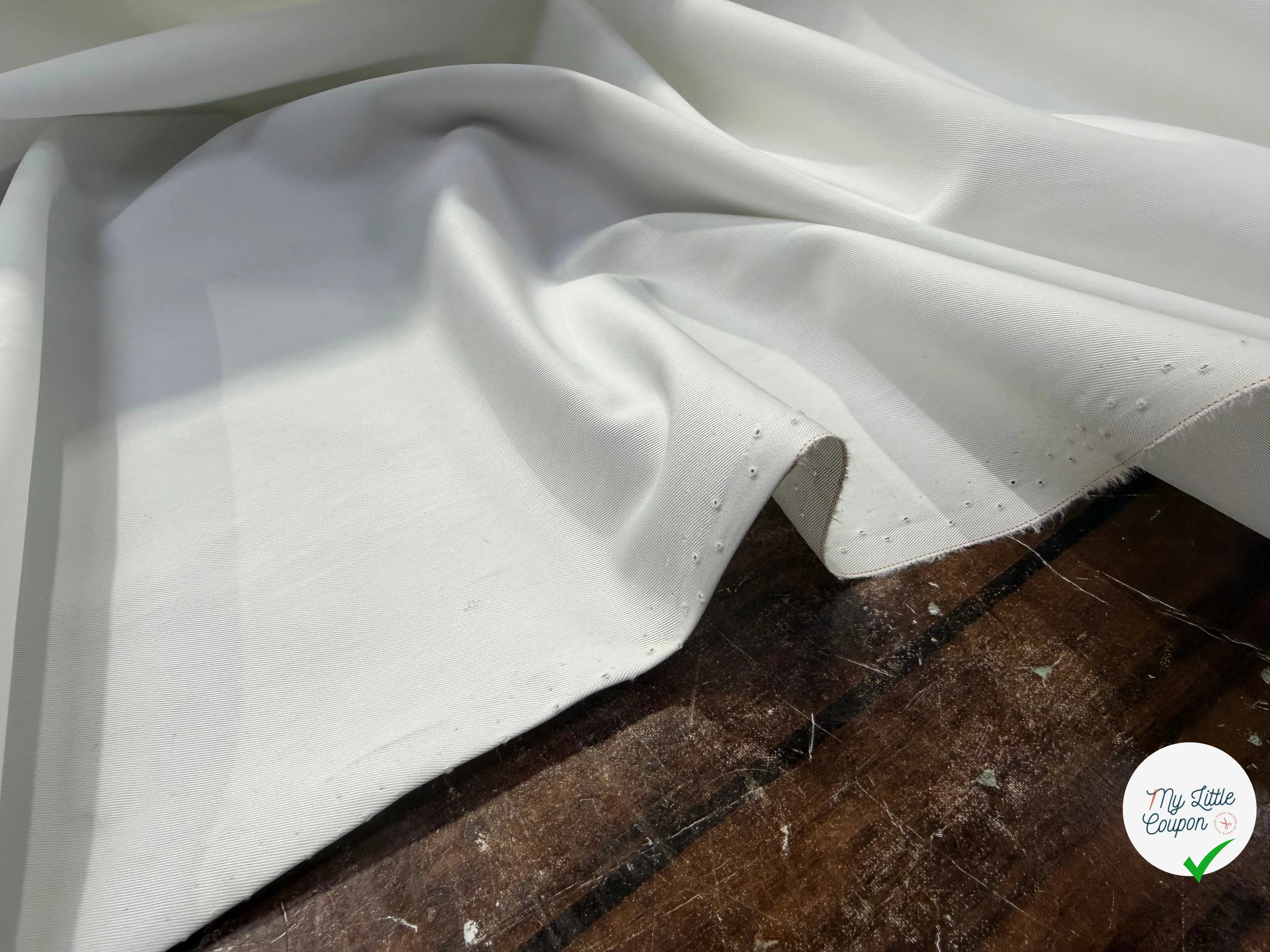 GABARDINE DE COTON BLANC - My Little Coupon